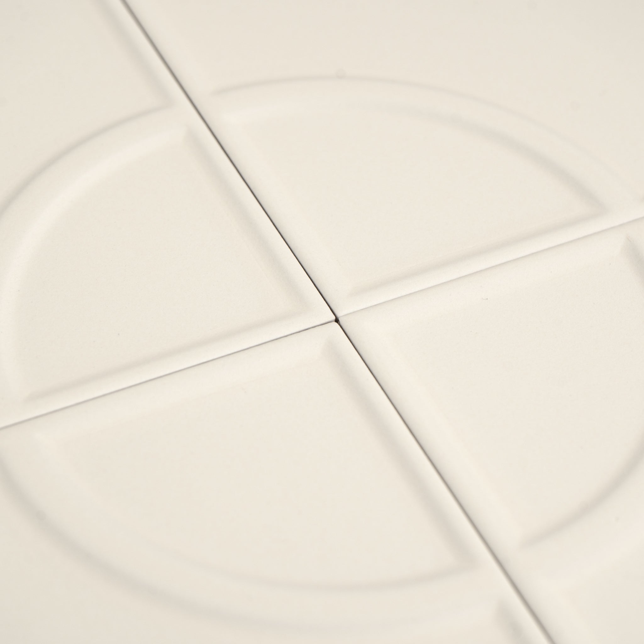 Macaron Radius Coconut Flake 5x5 Matte Ceramic Tile - Cemento Collection