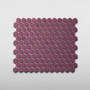 Mellow Mauve 1" Hexagon Matte Porcelain Mosaic Tile - Cemento Collection