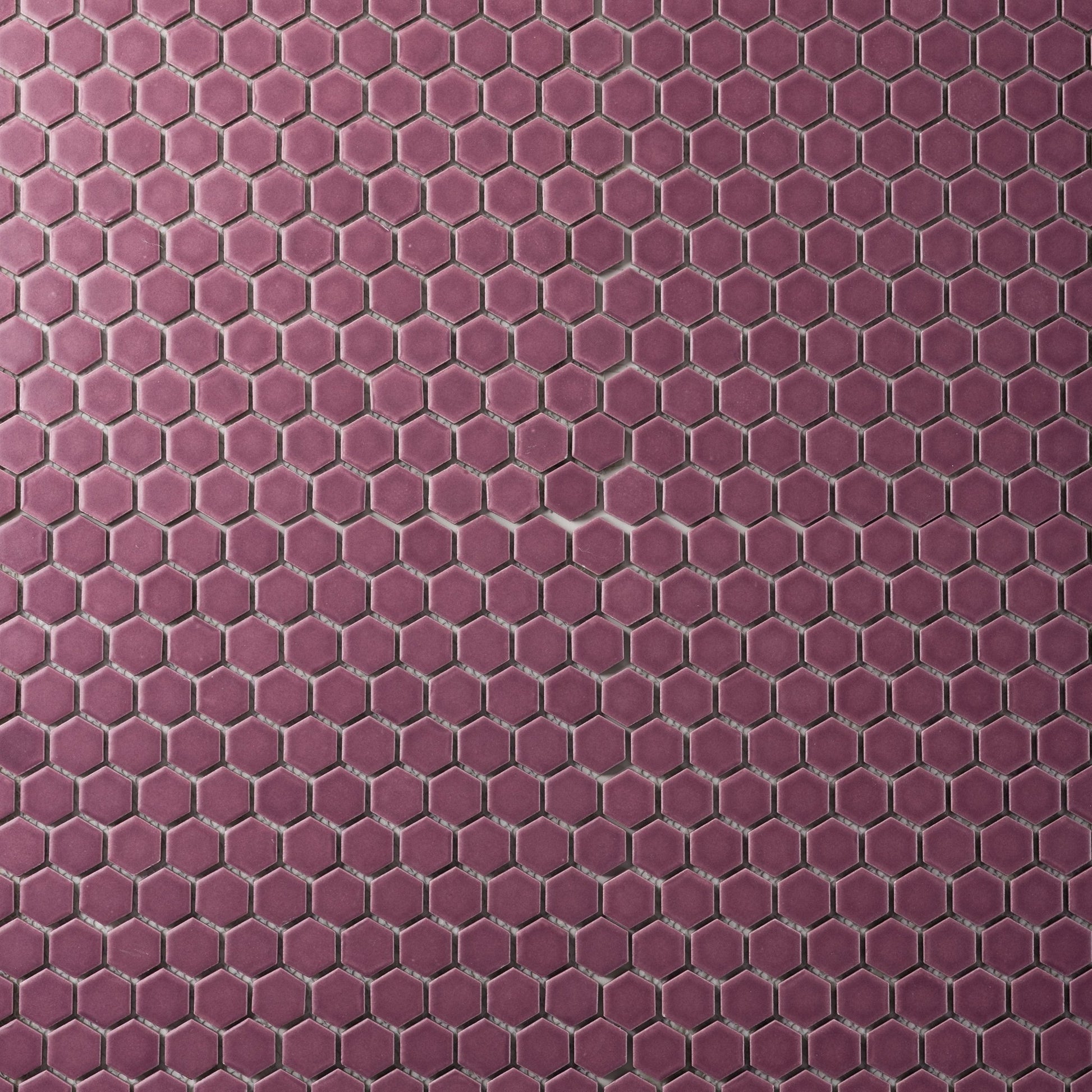 Mellow Mauve 1" Hexagon Matte Porcelain Mosaic Tile - Cemento Collection