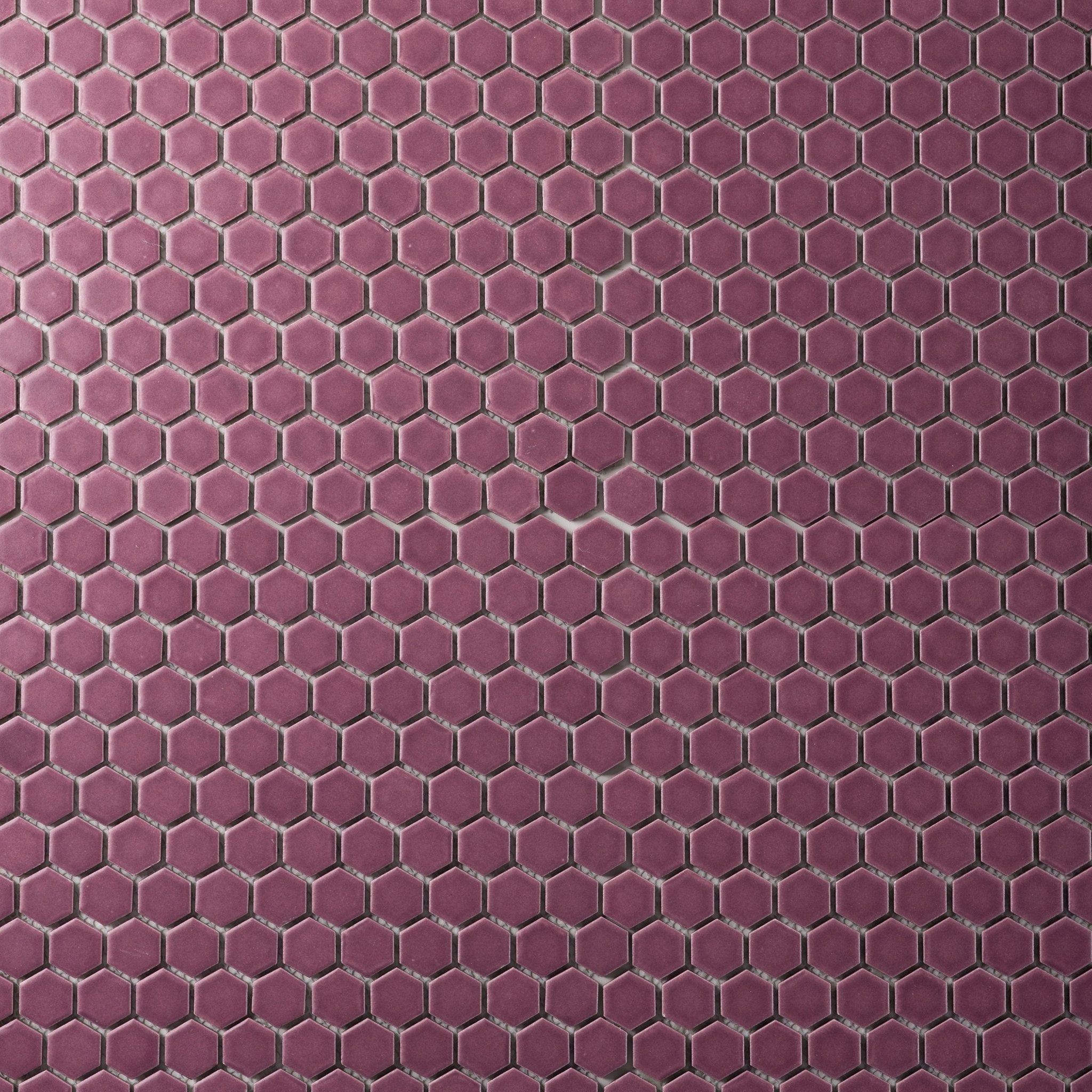 Mellow Mauve 1" Hexagon Matte Porcelain Mosaic Tile - Cemento Collection