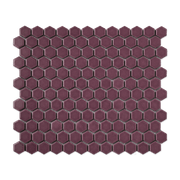 Mellow Mauve 1" Hexagon Matte Porcelain Mosaic Tile - Cemento Collection