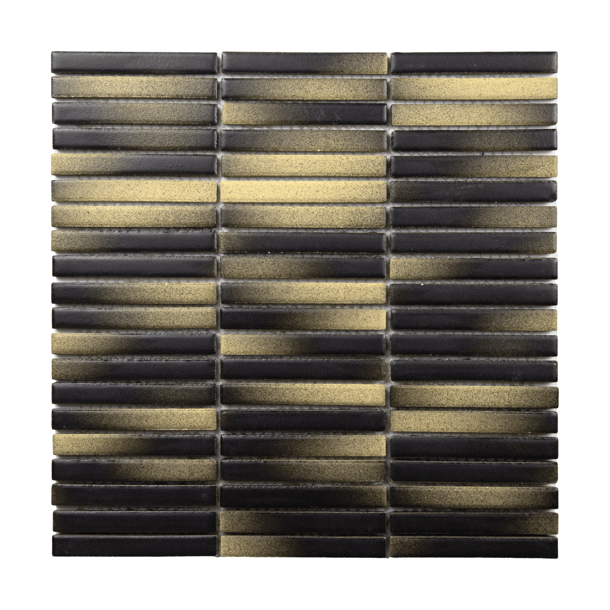Mendi Green Light & Dark Matte 11x11 Porcelain Stripes Mosaic Tile - Cemento Collection