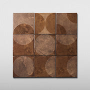 Moonlit Circular Copper Porcelain Tile