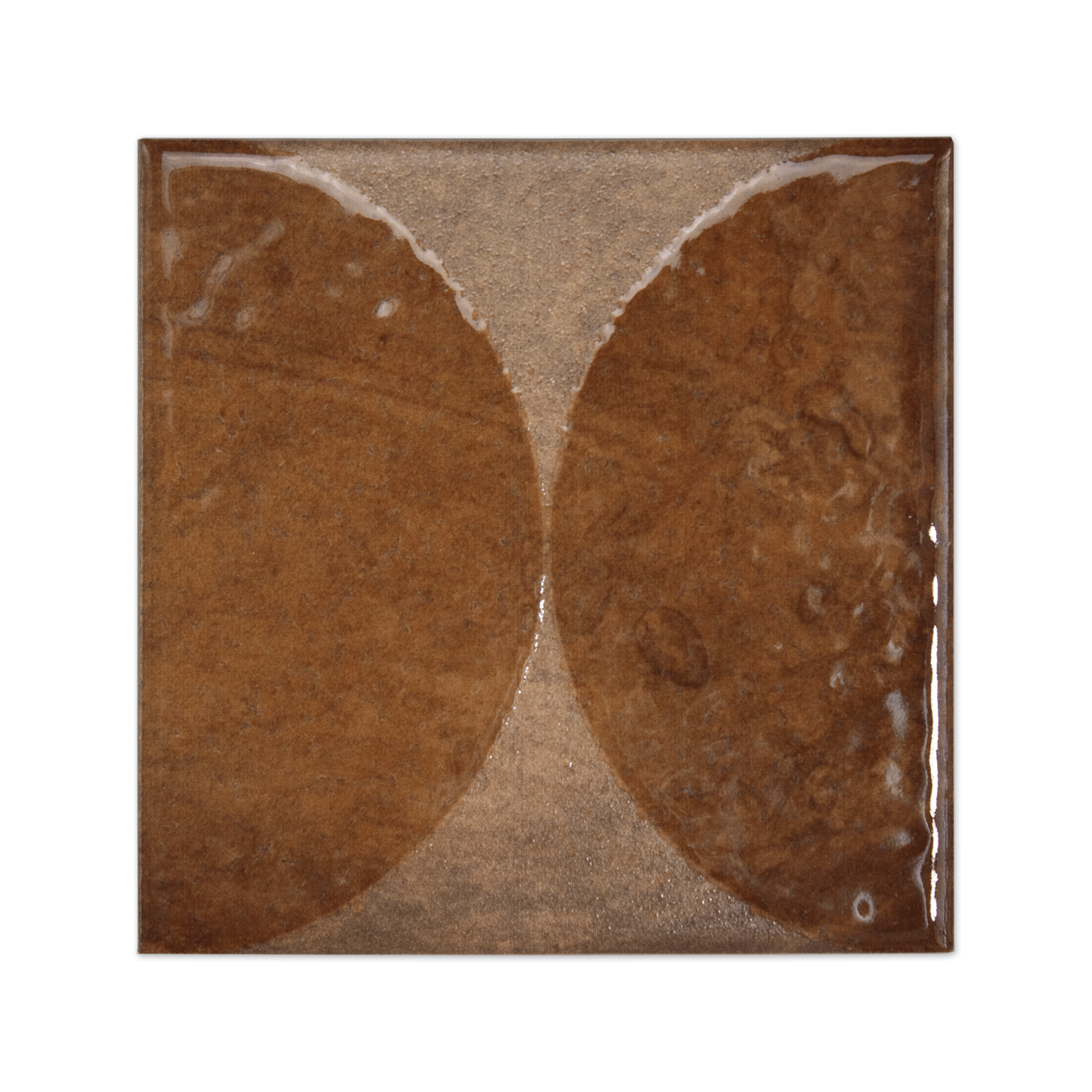 Moonlit Circular Copper Porcelain Tile - Cemento Collection