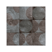 Moonlit Circular Silver Grey Porcelain Tile - Cemento Collection