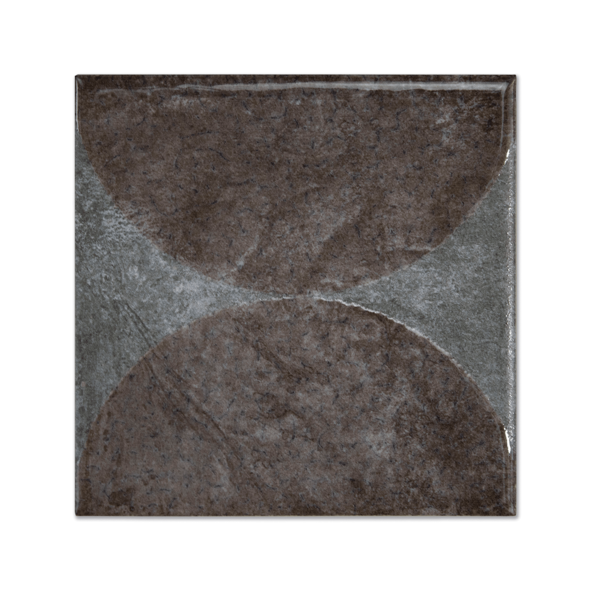 Moonlit Circular Silver Grey Porcelain Tile - Cemento Collection