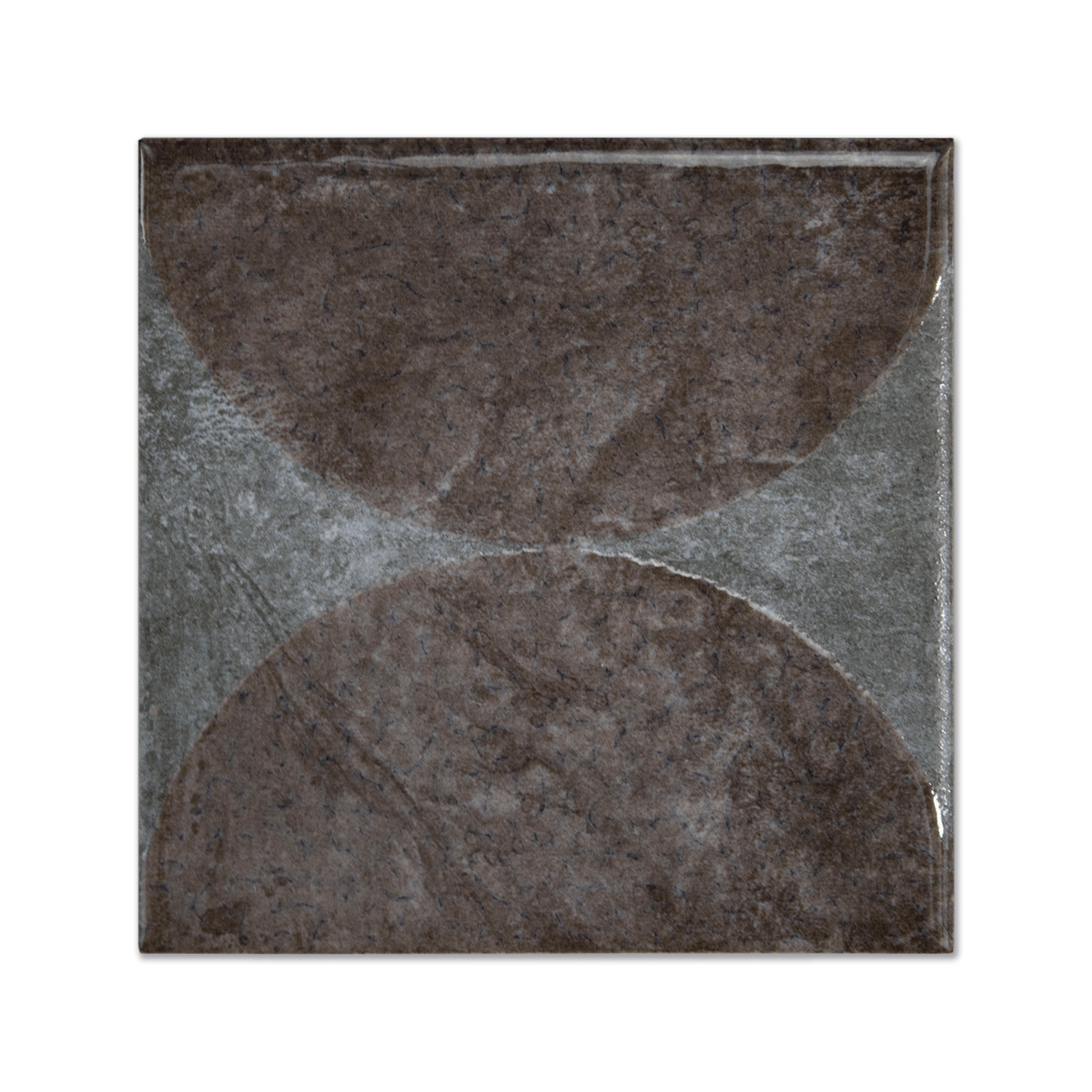 Moonlit Circular Silver Grey Porcelain Tile - Cemento Collection