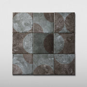 Moonlit Circular Silver Grey Porcelain Tile