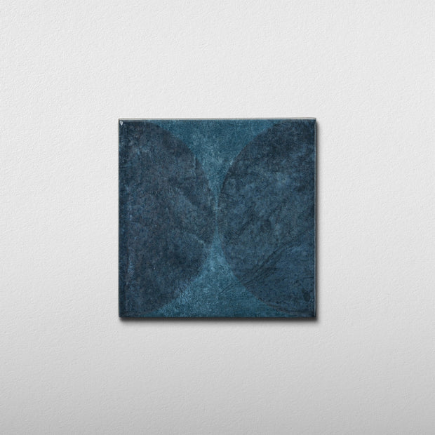 Moonlit Circular Tide Blue Porcelain Tile | Cemento Collection ...