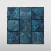 Moonlit Circular Tide Blue Porcelain Tile