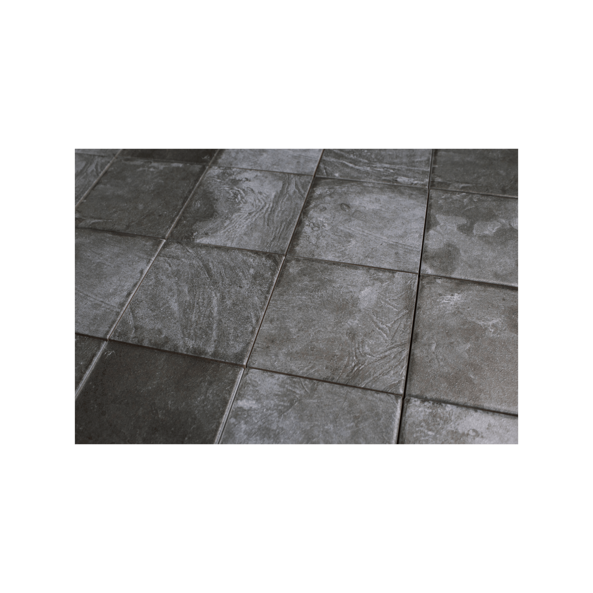 Moonlit Flat Silver Grey Porcelain Tile - Cemento Collection