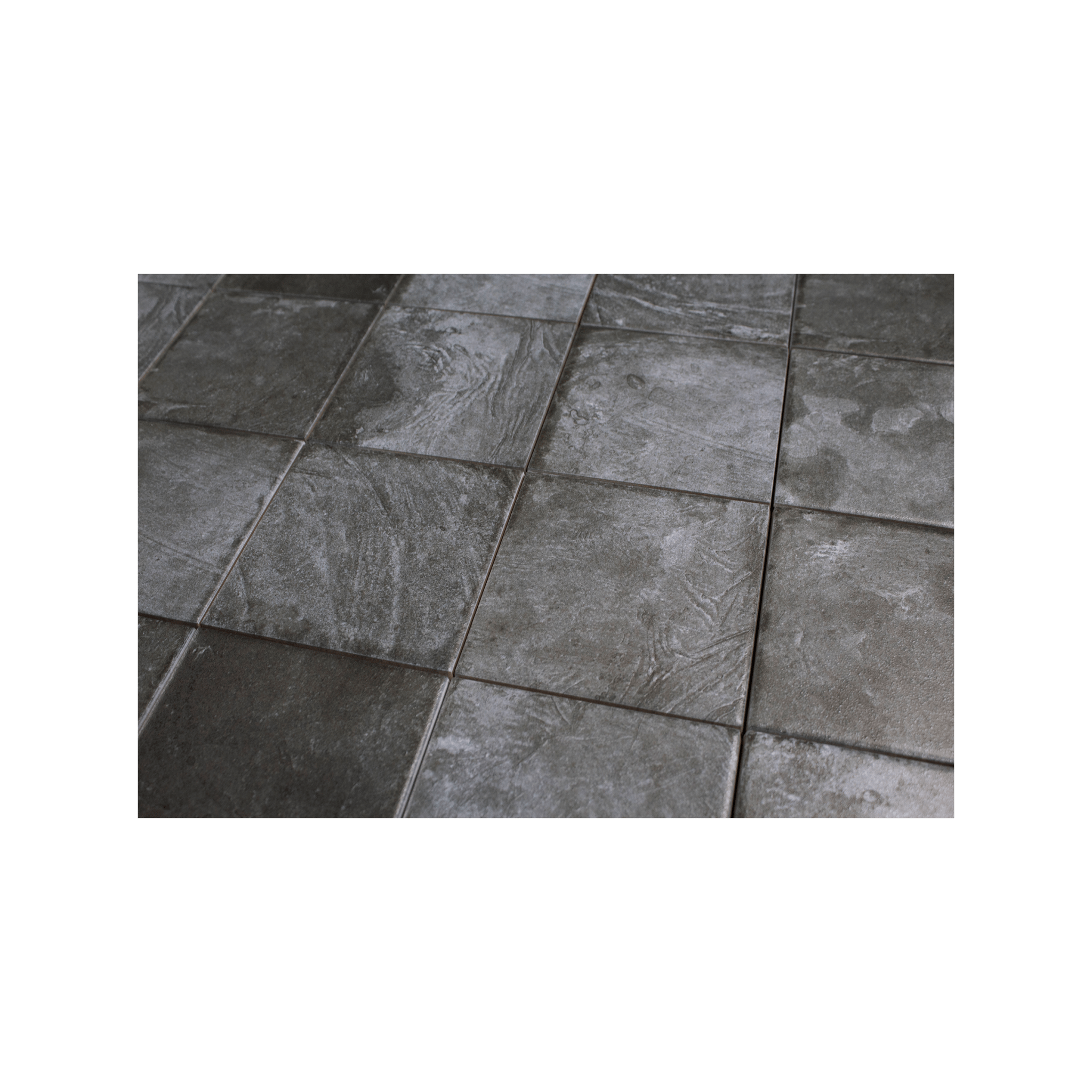 Moonlit Flat Silver Grey Porcelain Tile - Cemento Collection