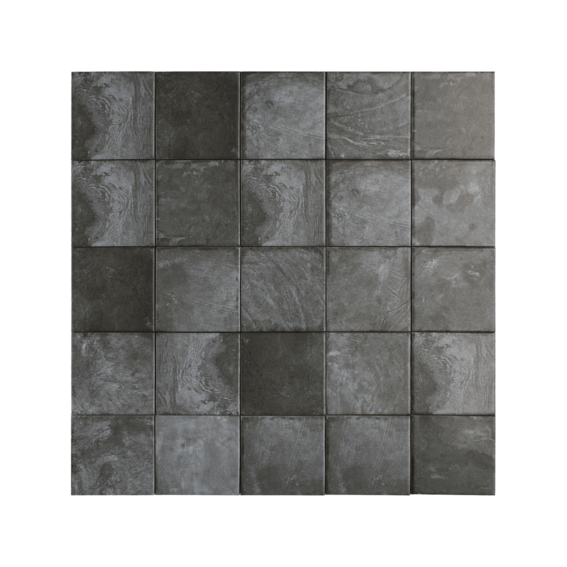 Moonlit Flat Silver Grey Porcelain Tile - Cemento Collection