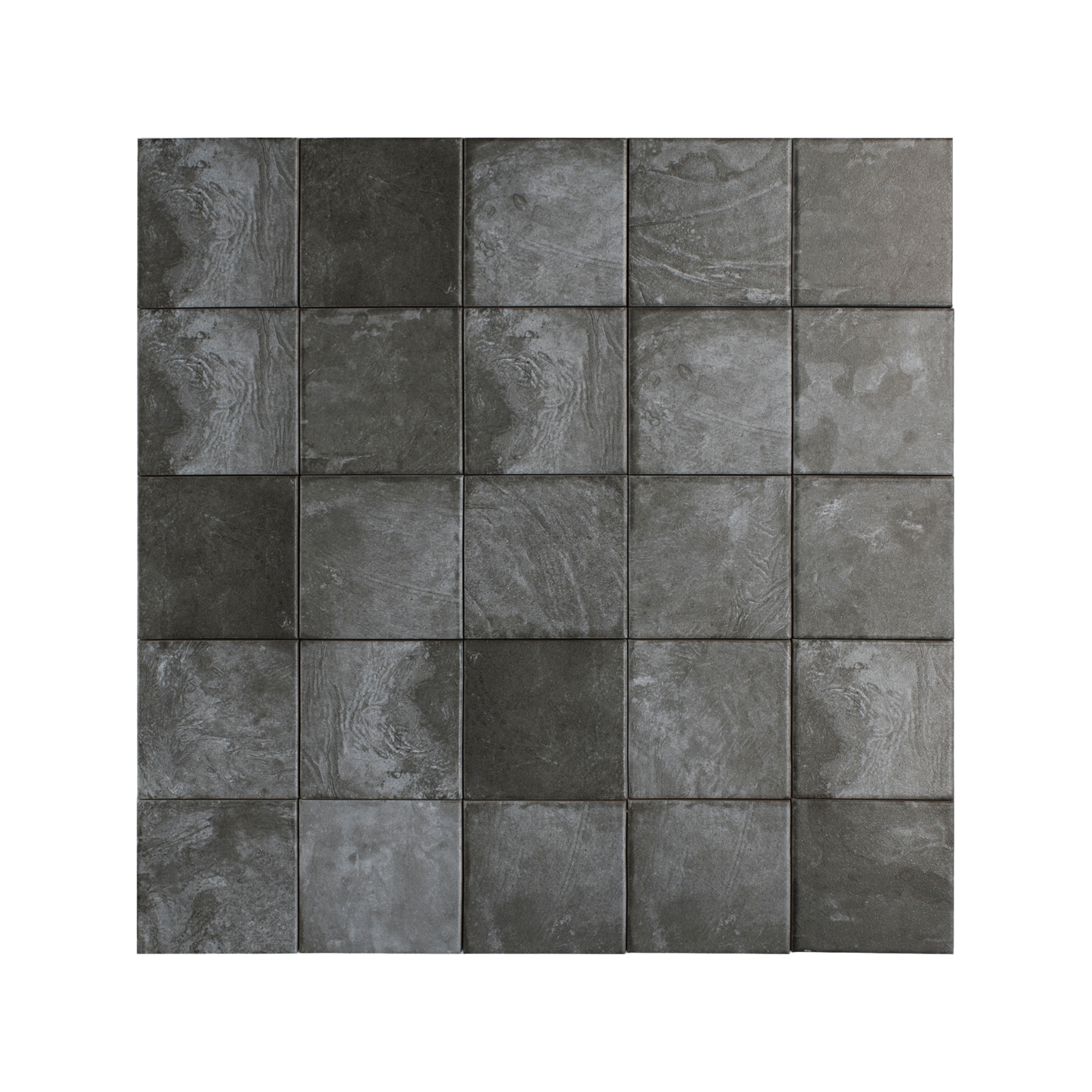 Moonlit Flat Silver Grey Porcelain Tile - Cemento Collection