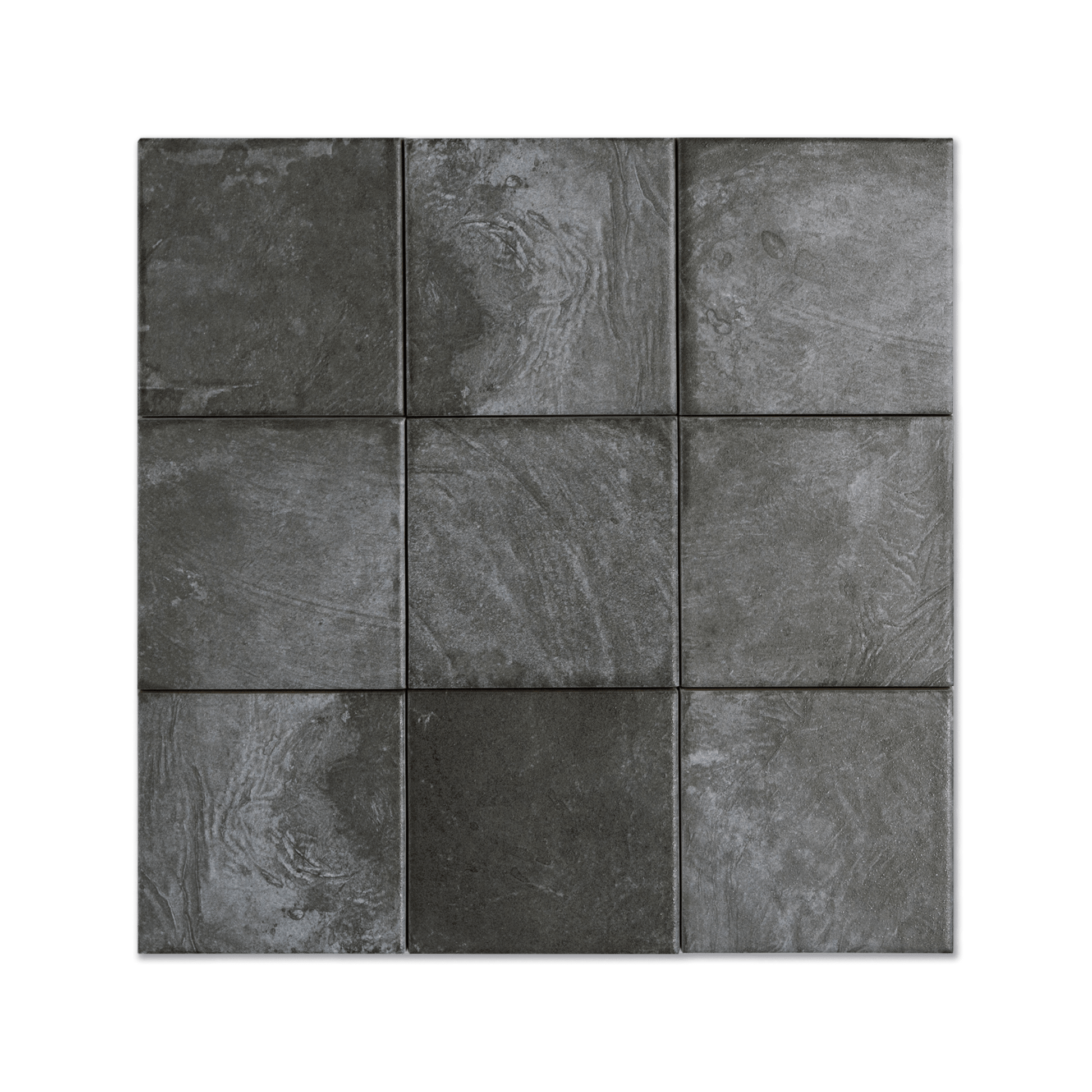 Moonlit Flat Silver Grey Porcelain Tile - Cemento Collection
