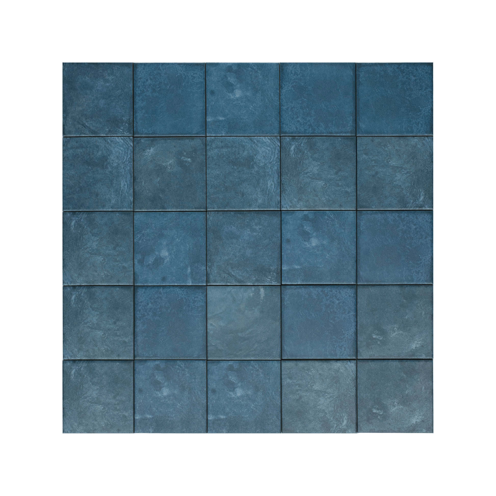 Moonlit Flat Tide Blue Porcelain Tile - Cemento Collection