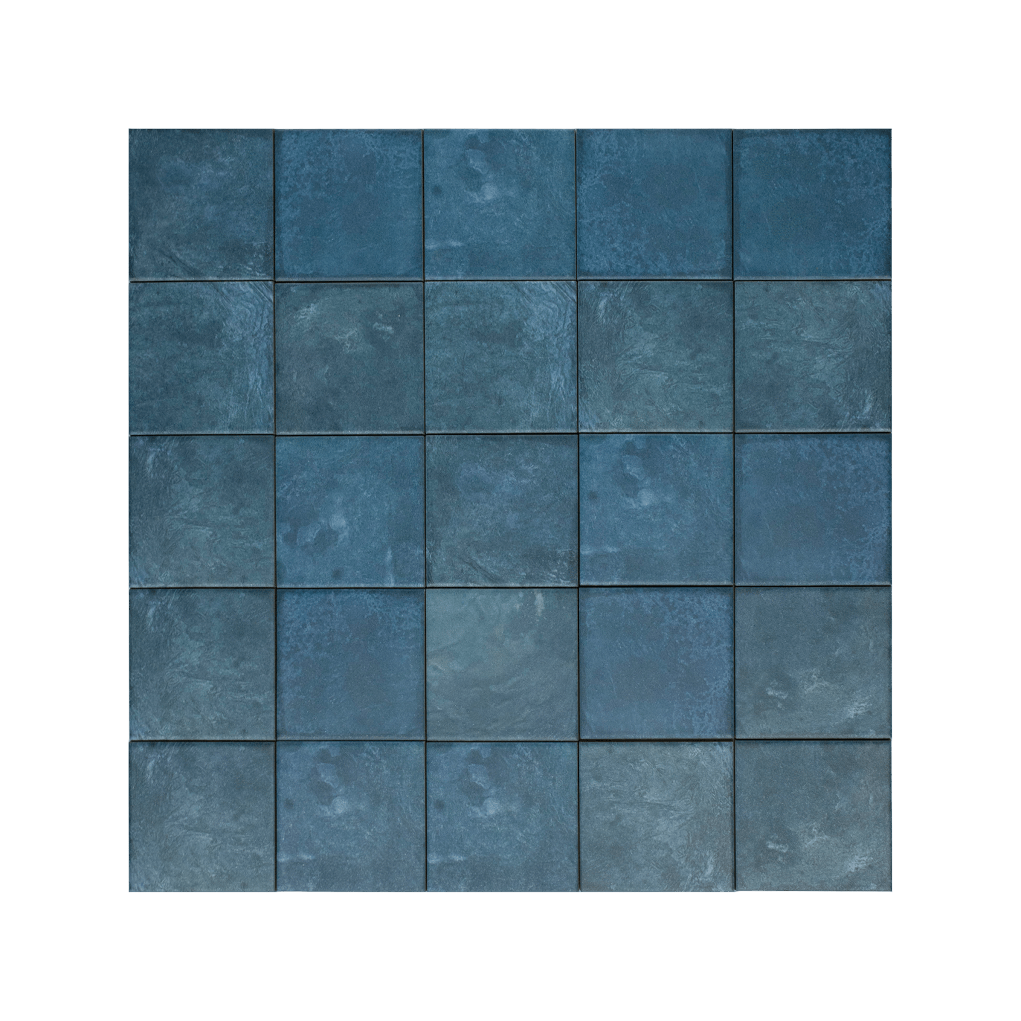 Moonlit Flat Tide Blue Porcelain Tile - Cemento Collection