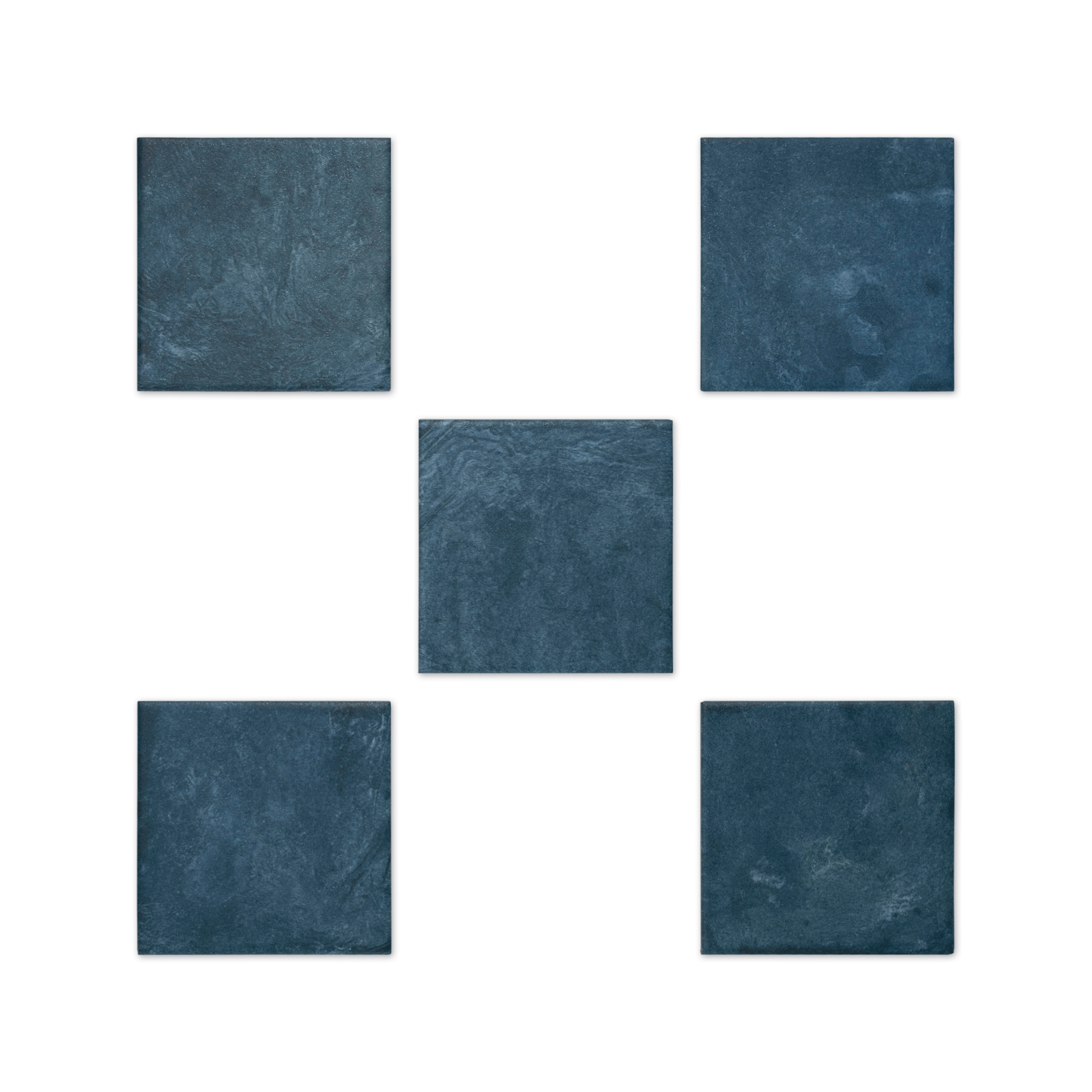 Moonlit Flat Tide Blue Porcelain Tile - Cemento Collection