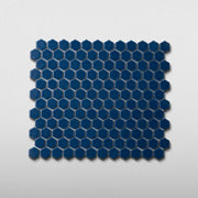 Moroccan Blue 1" Hexagon Matte Porcelain Mosaic Tile - Cemento Collection
