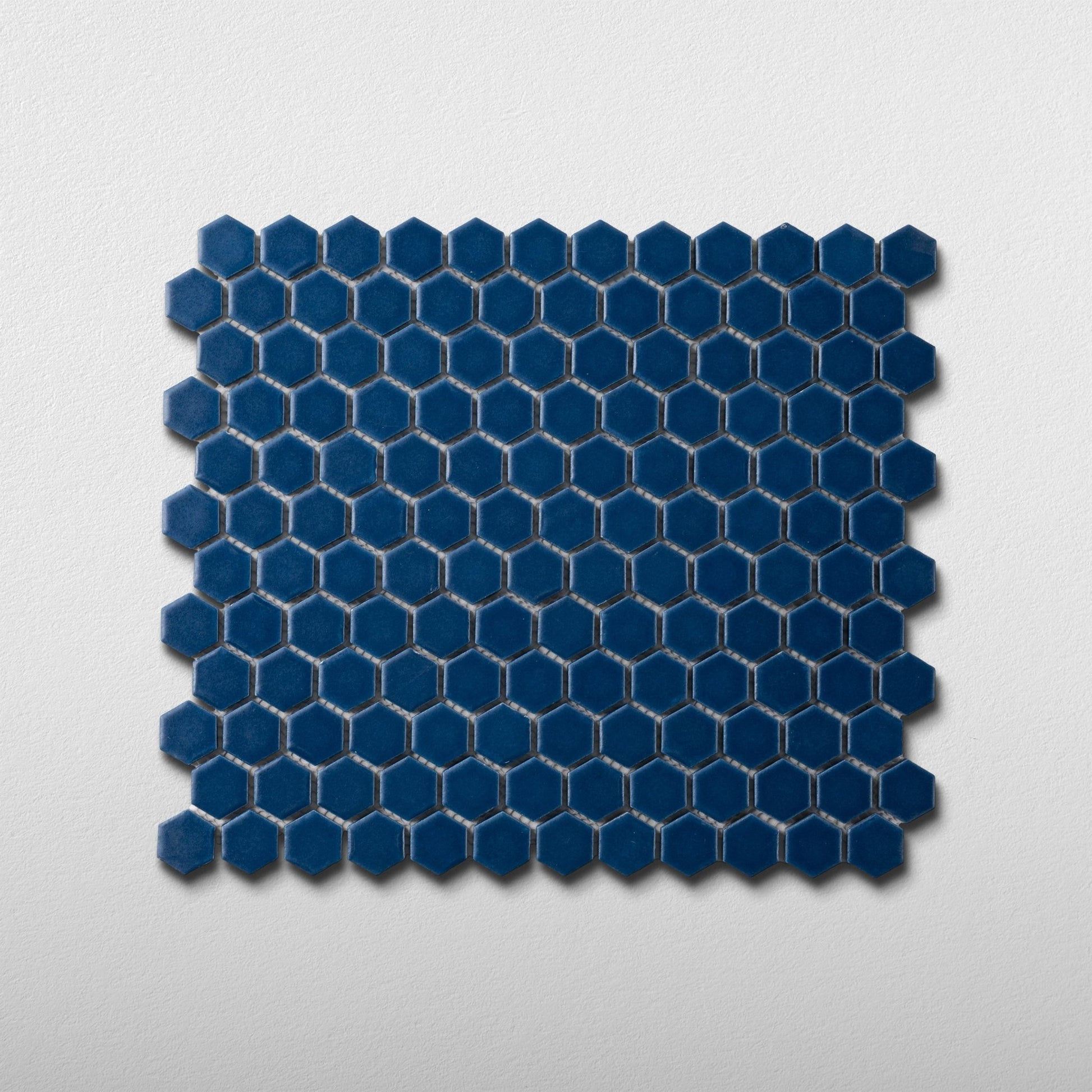 Moroccan Blue 1" Hexagon Matte Porcelain Mosaic Tile - Cemento Collection