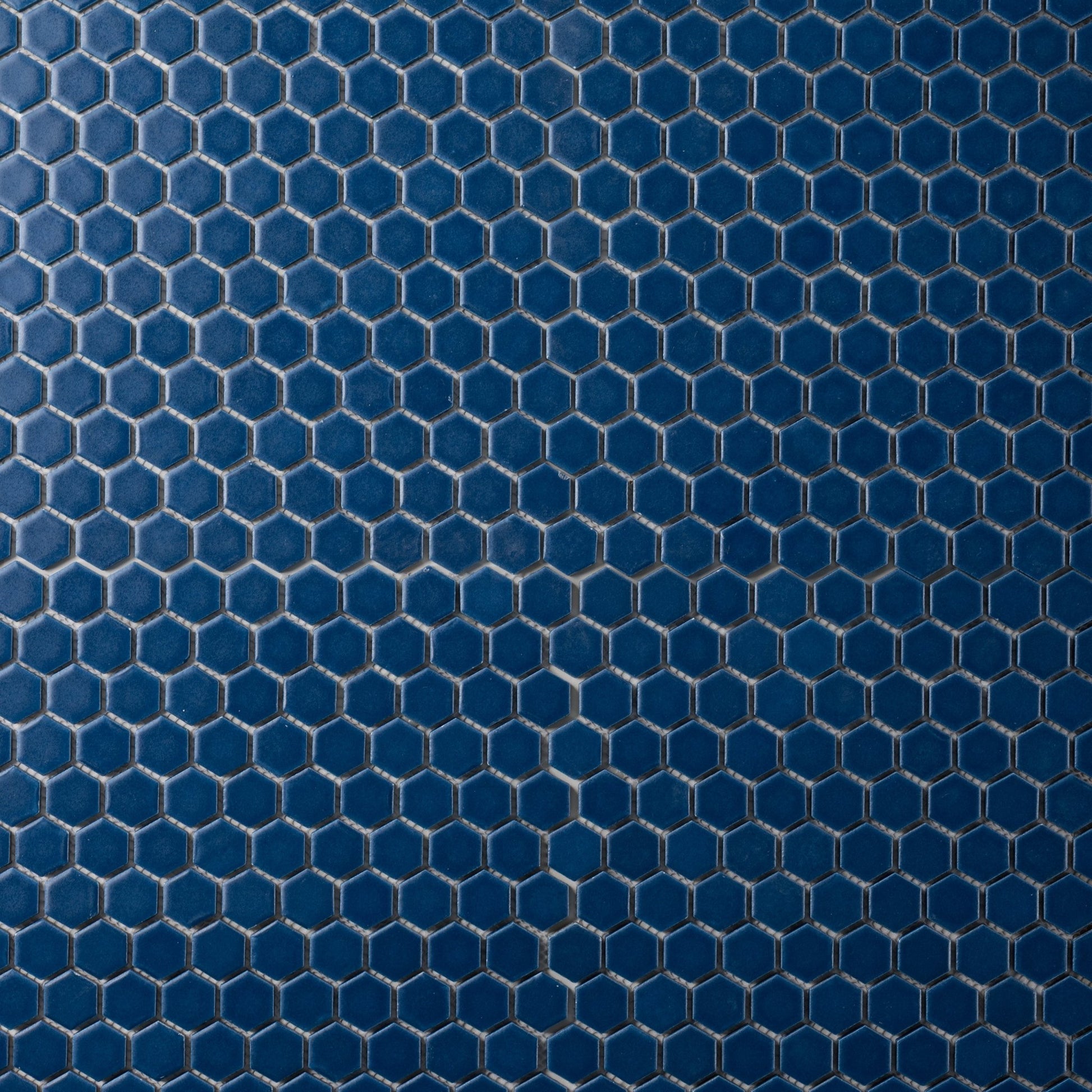 Moroccan Blue 1" Hexagon Matte Porcelain Mosaic Tile - Cemento Collection