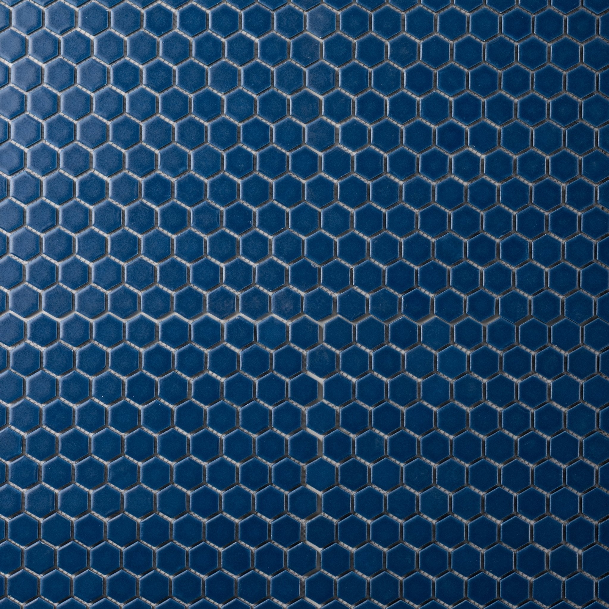 Moroccan Blue 1" Hexagon Matte Porcelain Mosaic Tile - Cemento Collection