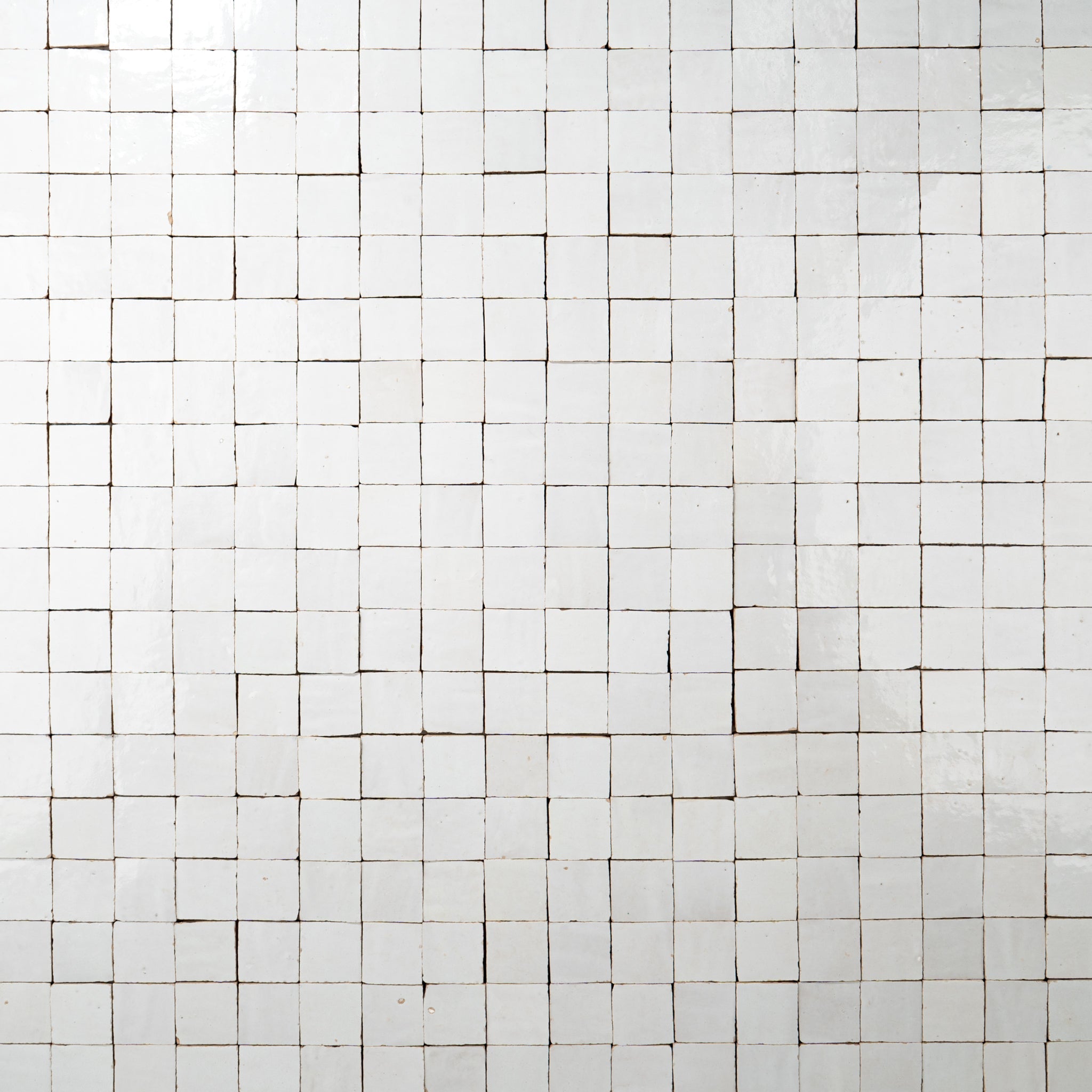 Moroccan Zellige 2x2 Snow White Mosaic Panel - Cemento Collection