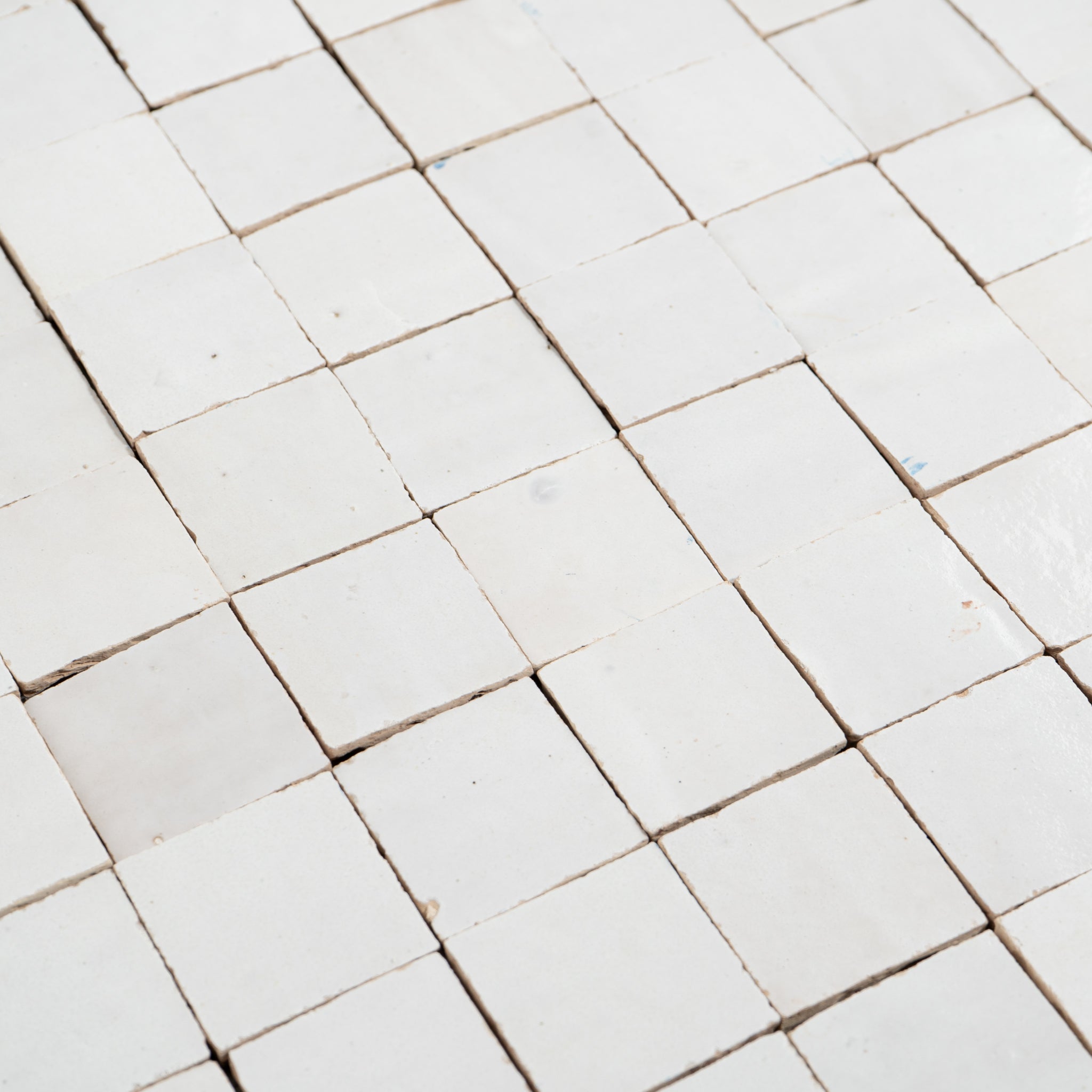 Moroccan Zellige 2x2 Snow White Mosaic Panel | Cemento Collection