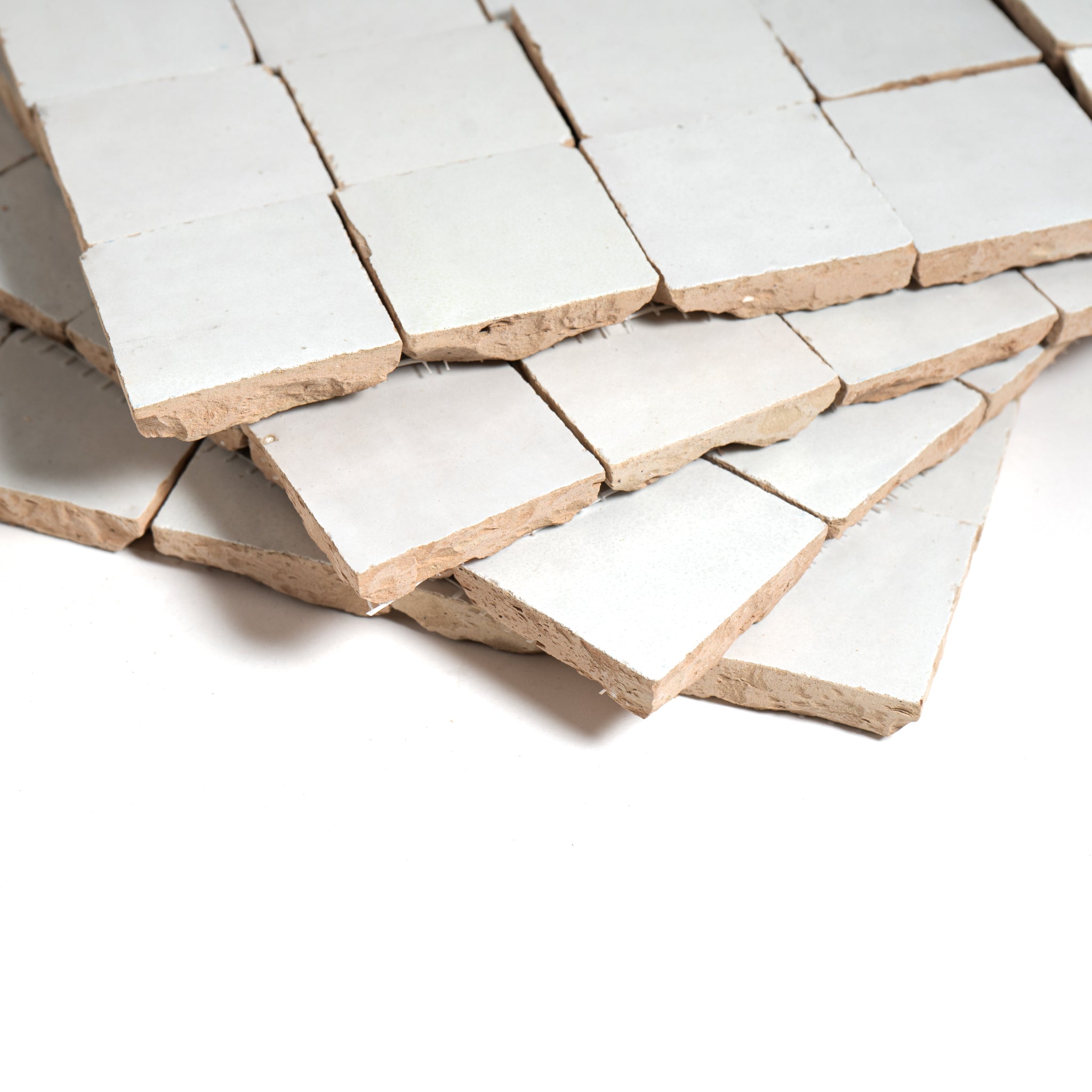 Moroccan Zellige 2x2 Snow White Mosaic Panel | Cemento Collection