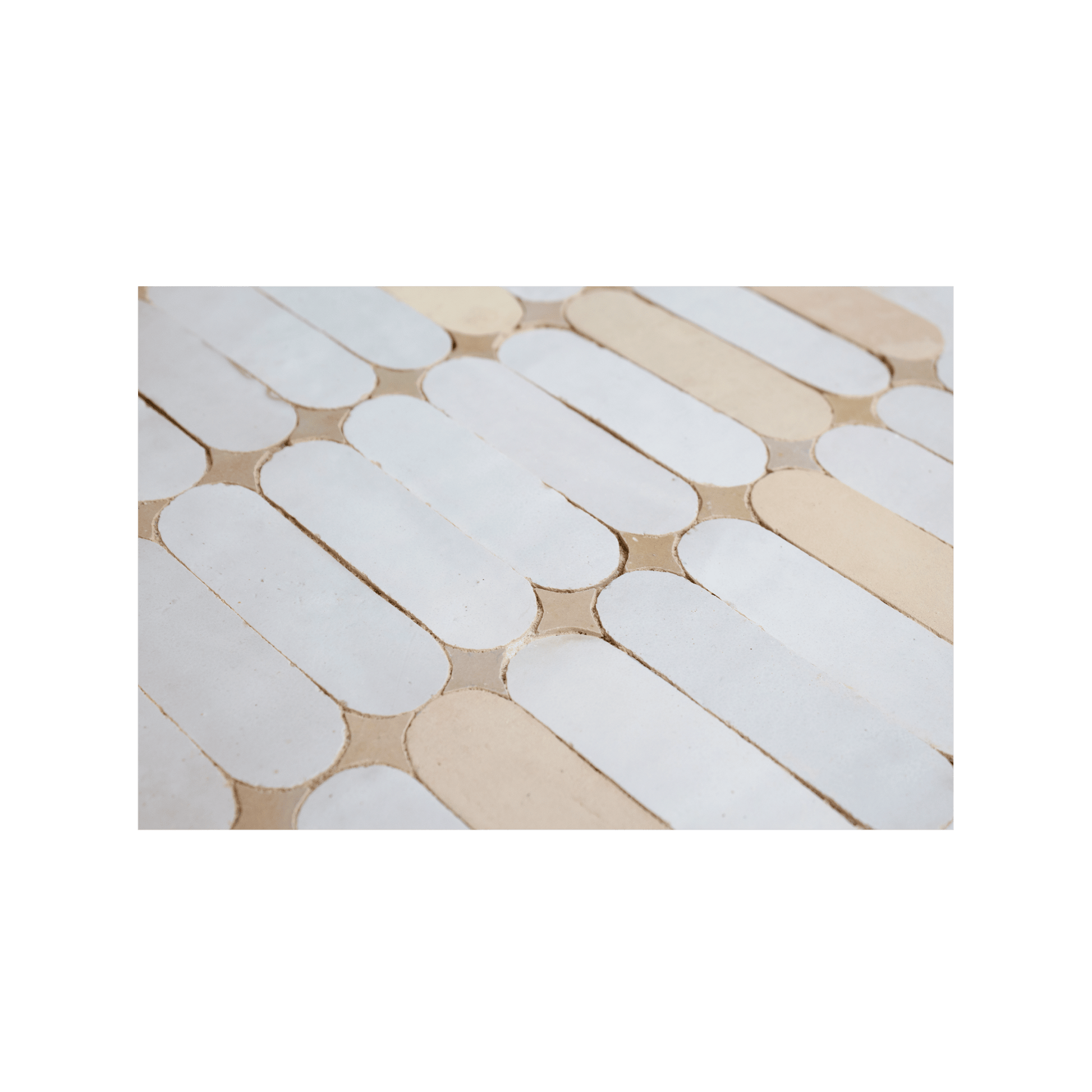 Moroccan Zellige Akka Mosaic Tile - Cemento Collection