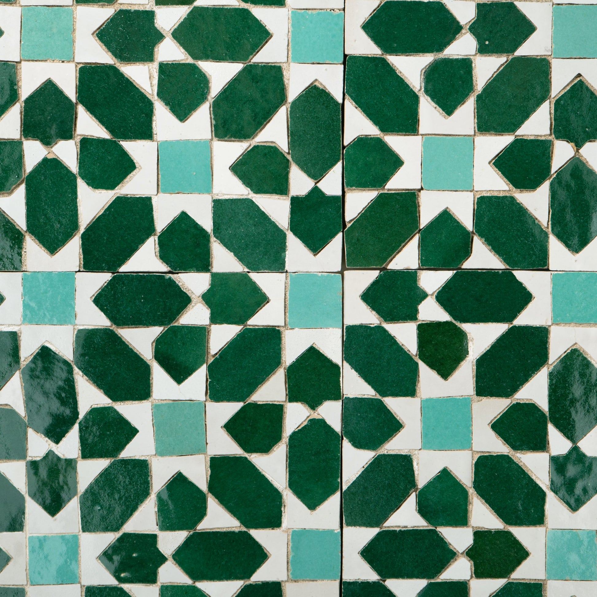 star patterned zellige mosaic tile