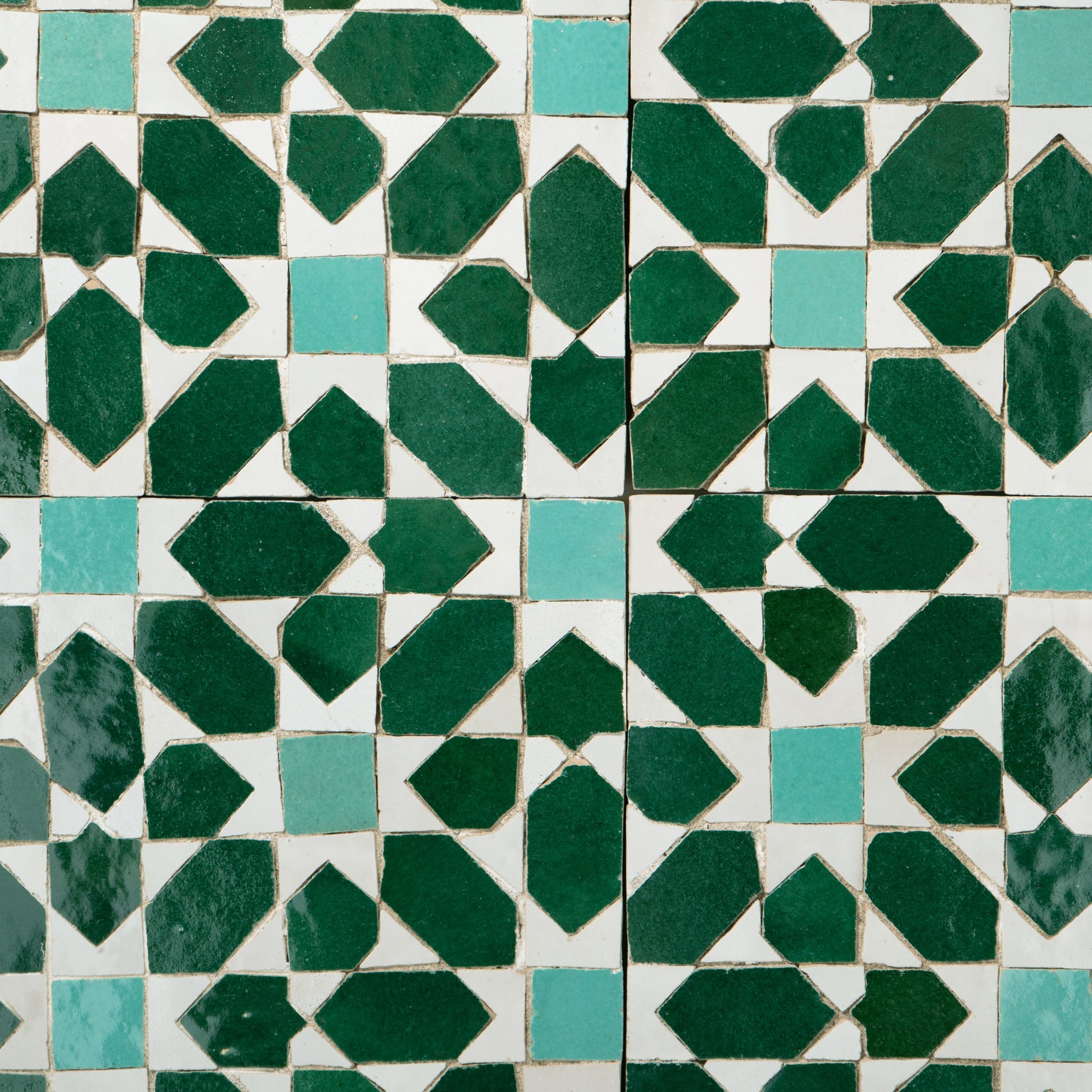 star patterned zellige mosaic tile