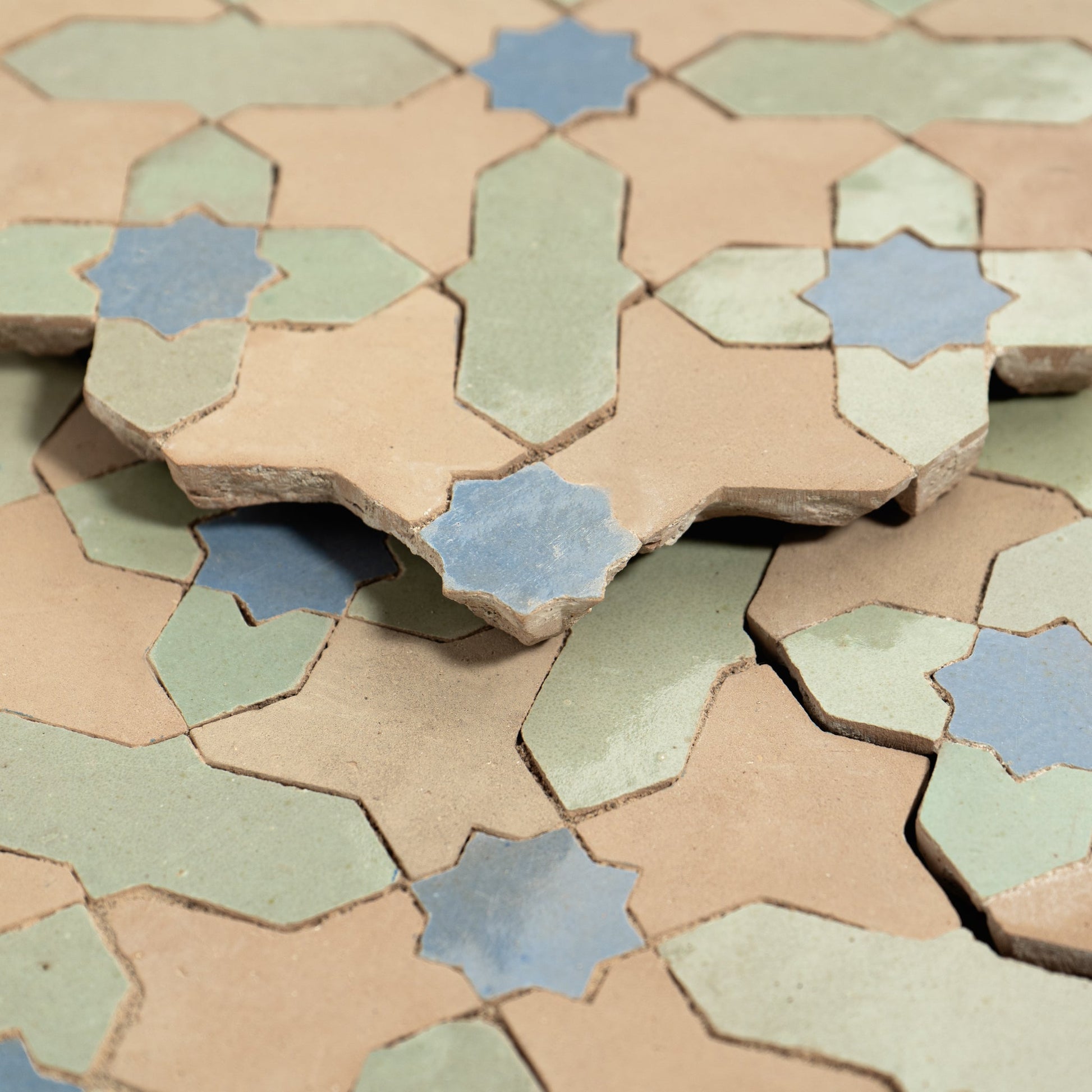 star shaped zellige mosaic tile