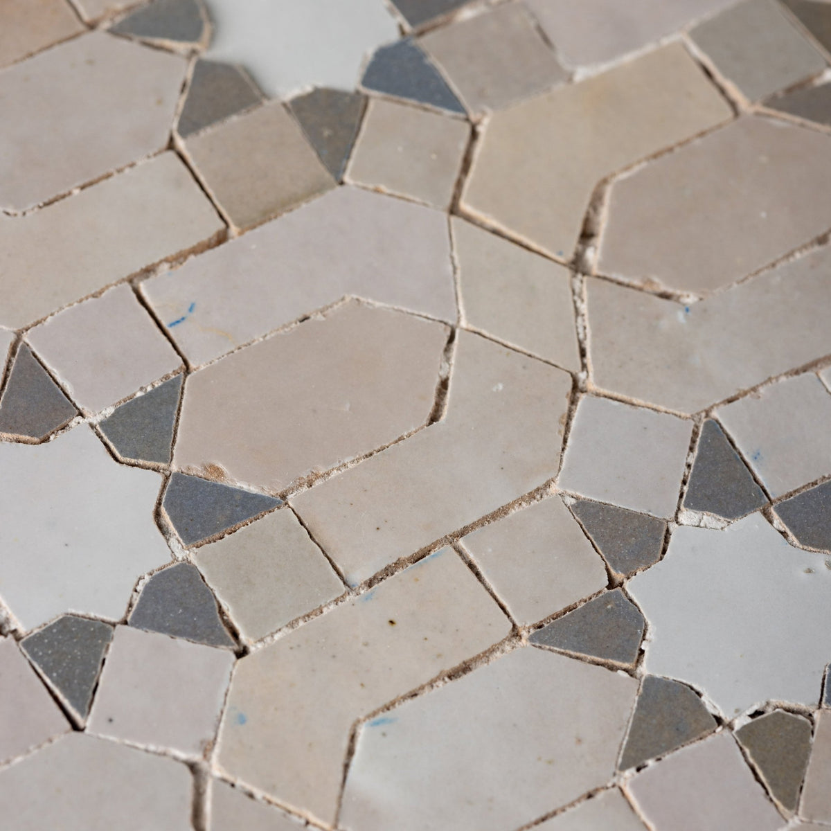 Moroccan Zellige Ravello Mosaic Tile (Colorway B) - Cemento Collection