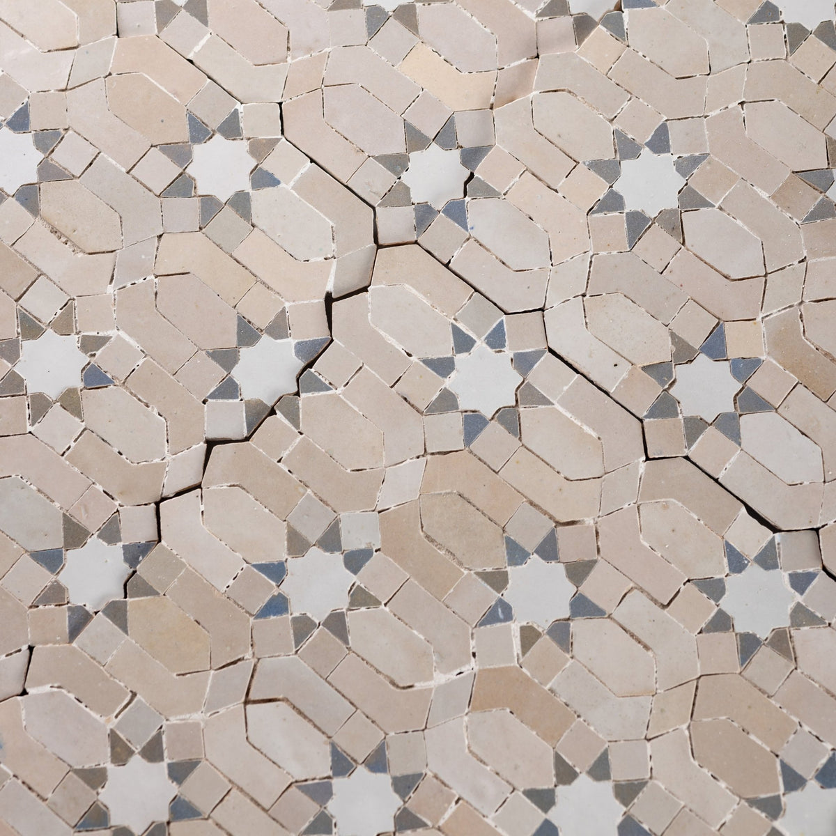 Moroccan Zellige Ravello Mosaic Tile (Colorway B) - Cemento Collection