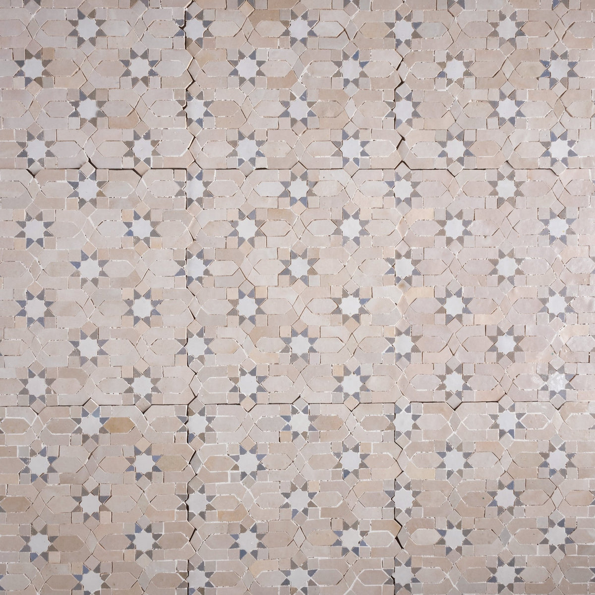 Moroccan Zellige Ravello Mosaic Tile (Colorway B) - Cemento Collection