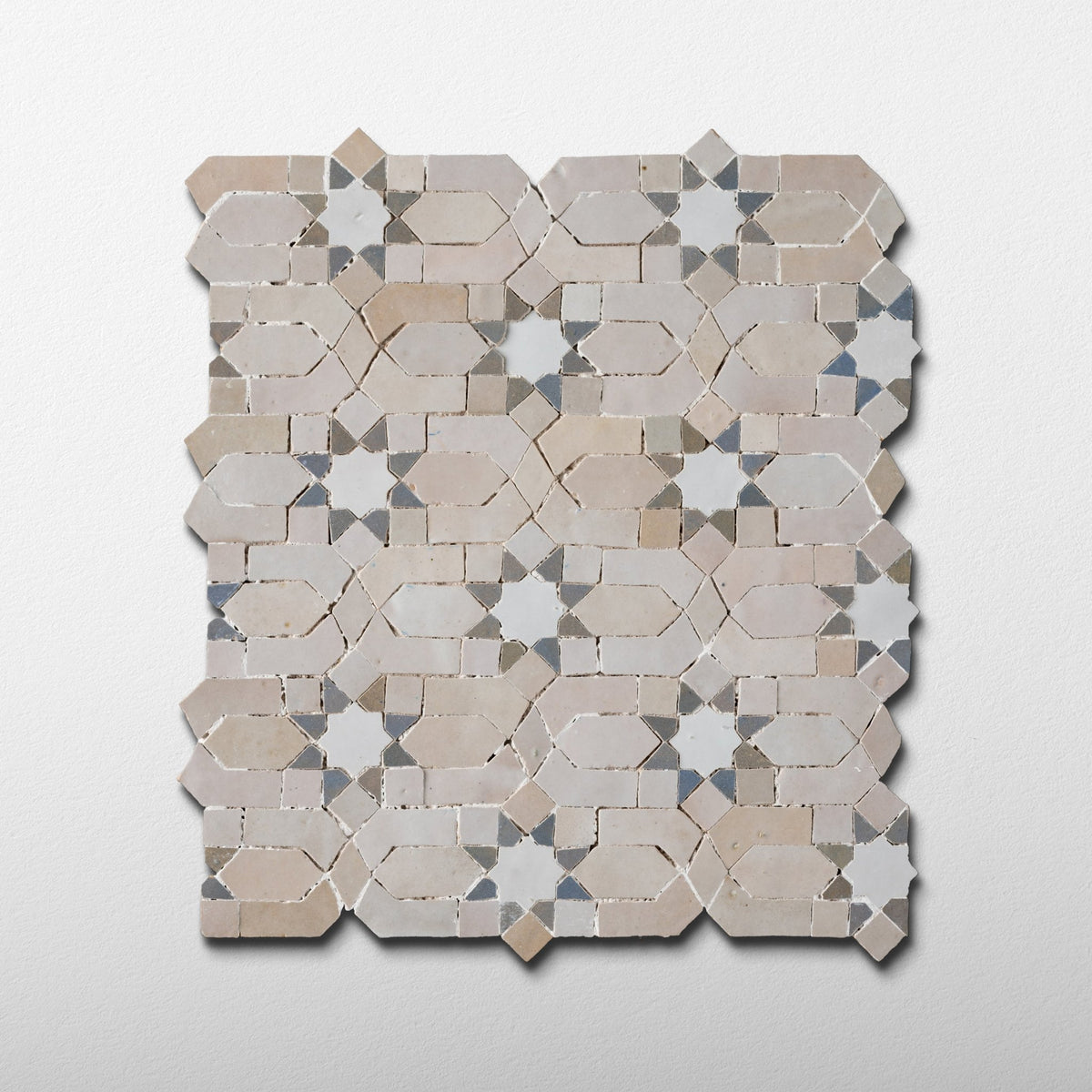 Moroccan Zellige Ravello Mosaic Tile (Colorway B) - Cemento Collection