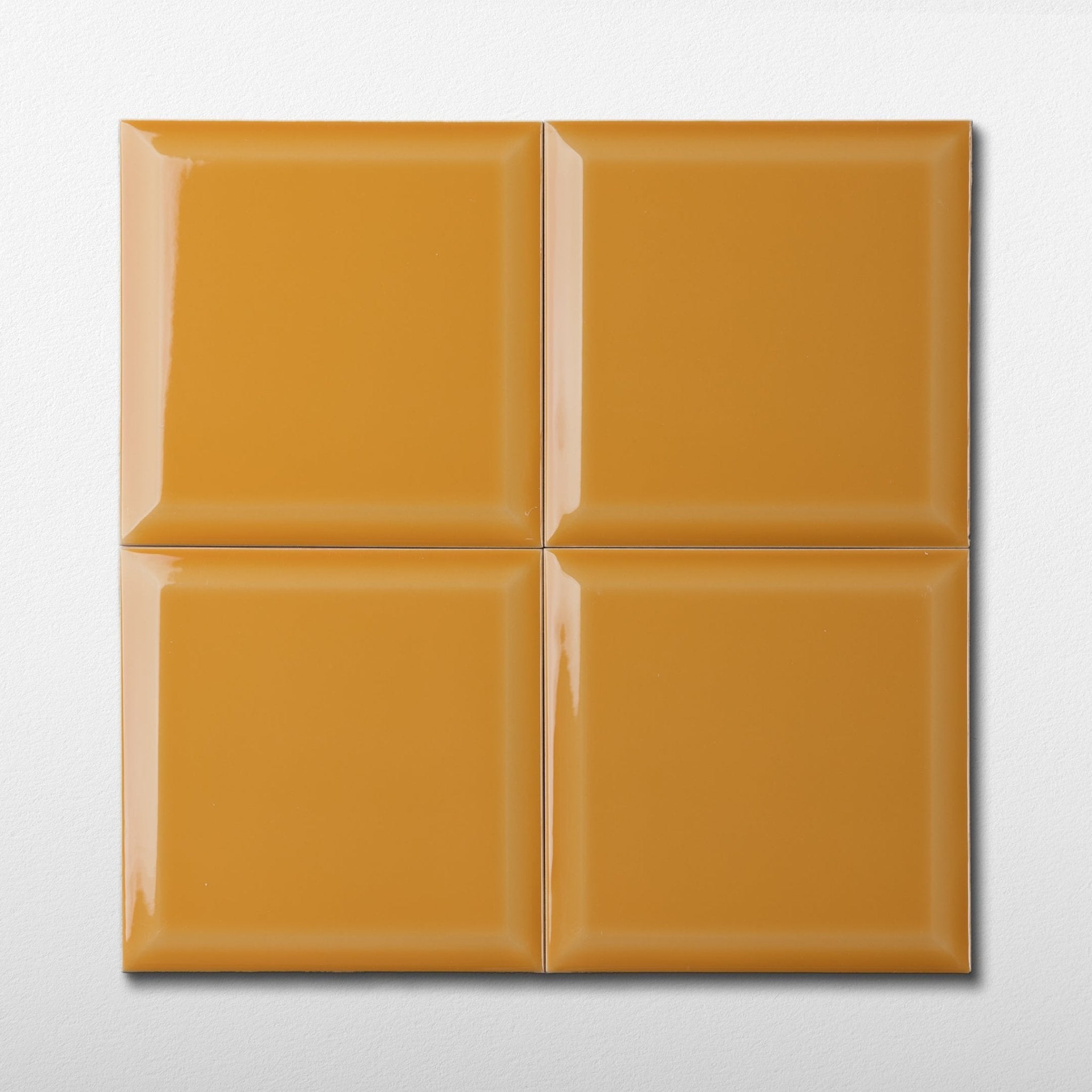 Mustard Yellow 6x6 Bevelled Tile