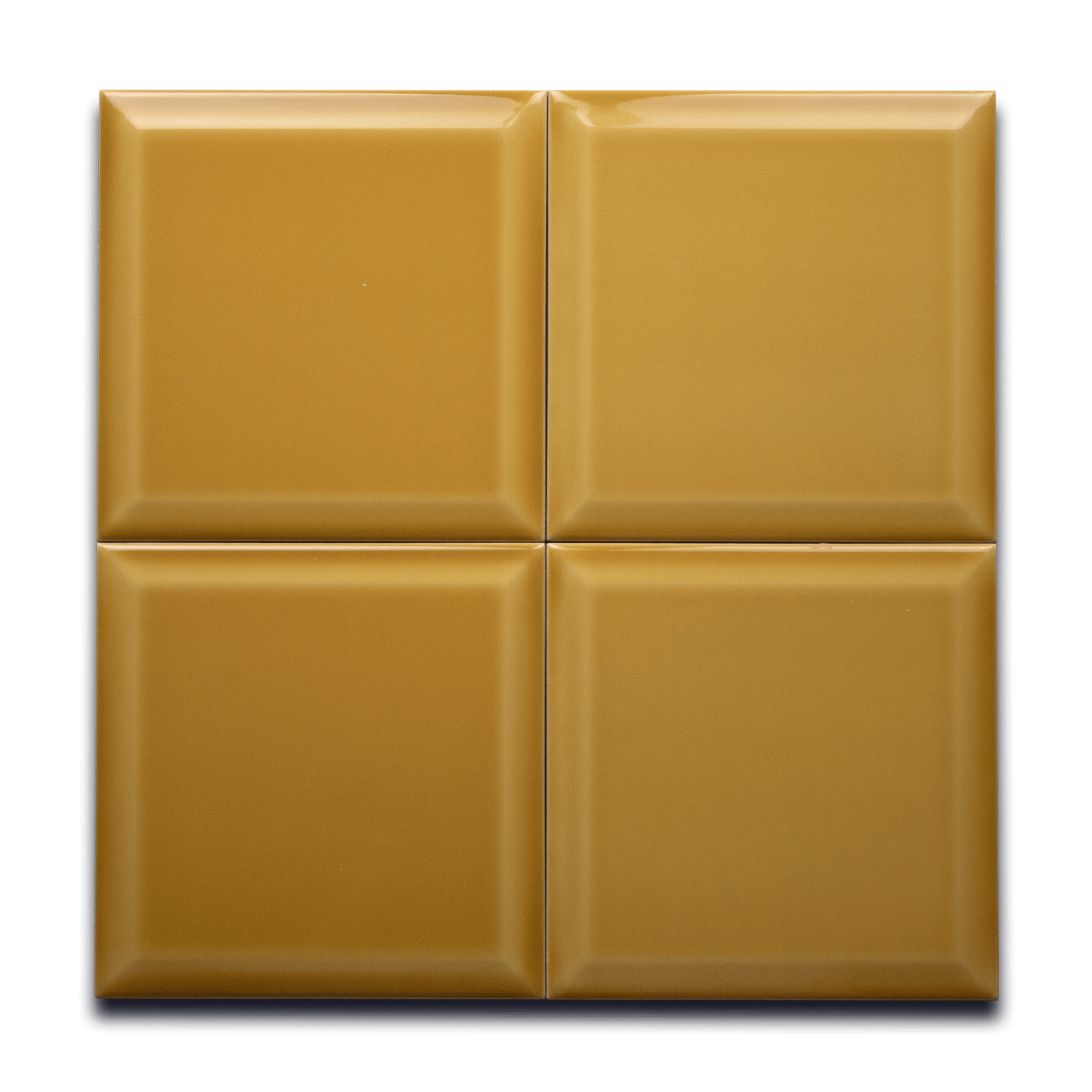 Mustard Yellow 6x6 Bevelled Tile - Cemento Collection