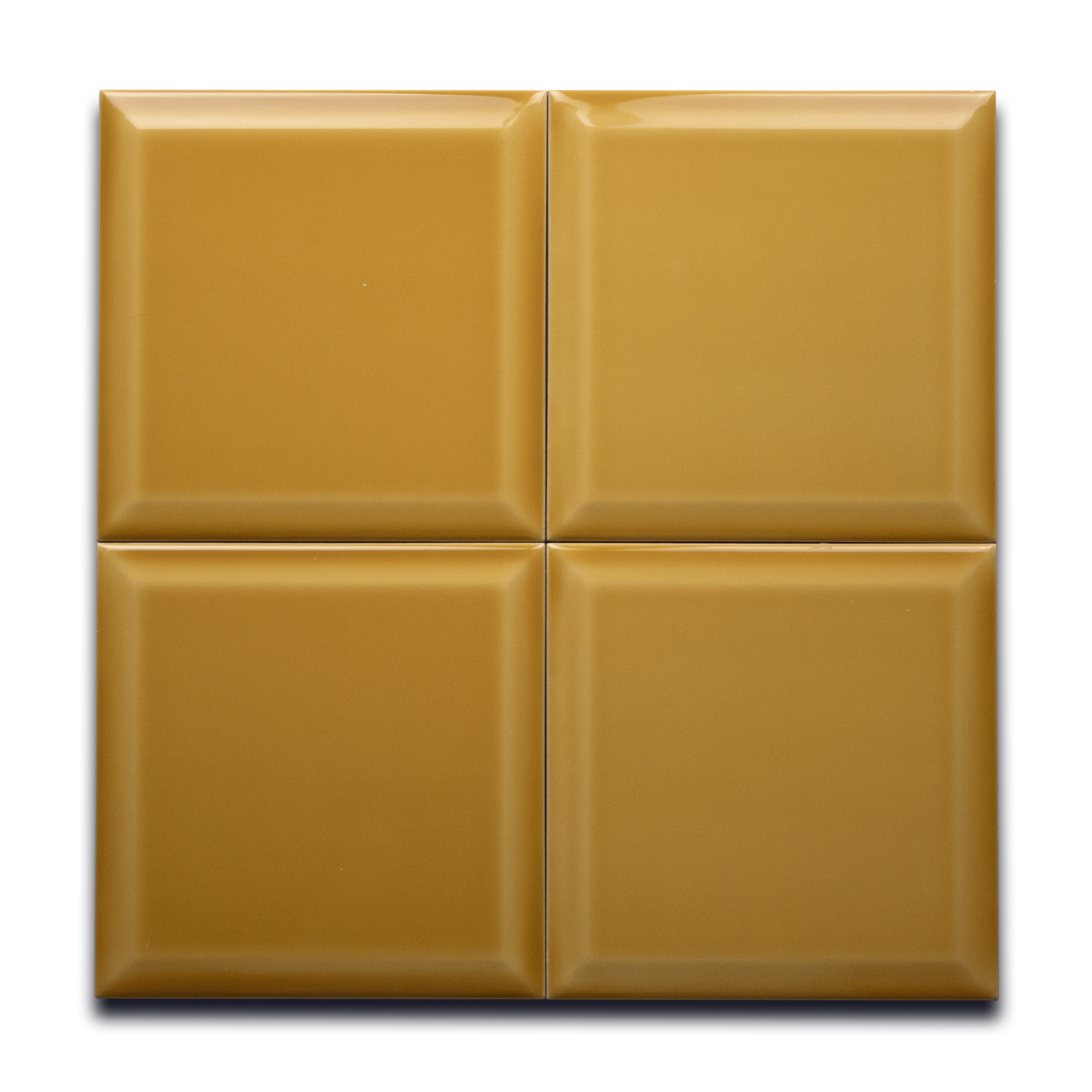 Mustard Yellow 6x6 Bevelled Tile - Cemento Collection