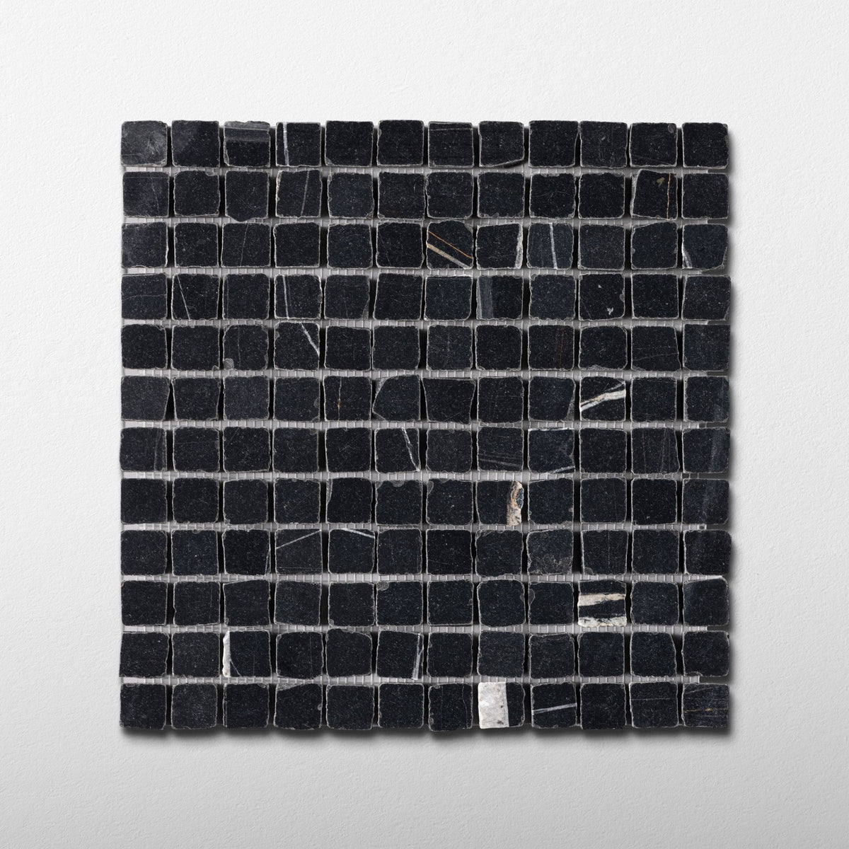 Nero Dorato 1x1 Patina Marble Mosaic Tile - Cemento Collection