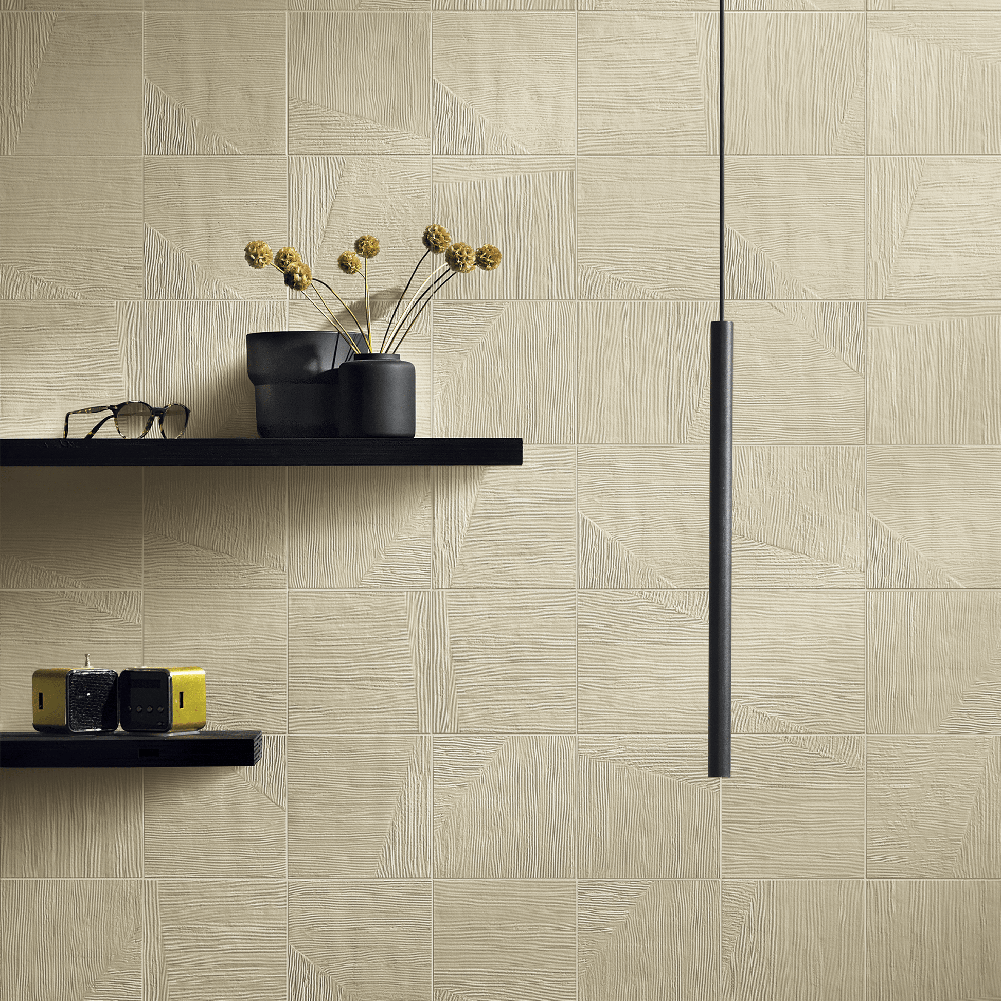 Ostracom Lenox Tan 6.5x6.5 Porcelain Tile - Cemento Collection