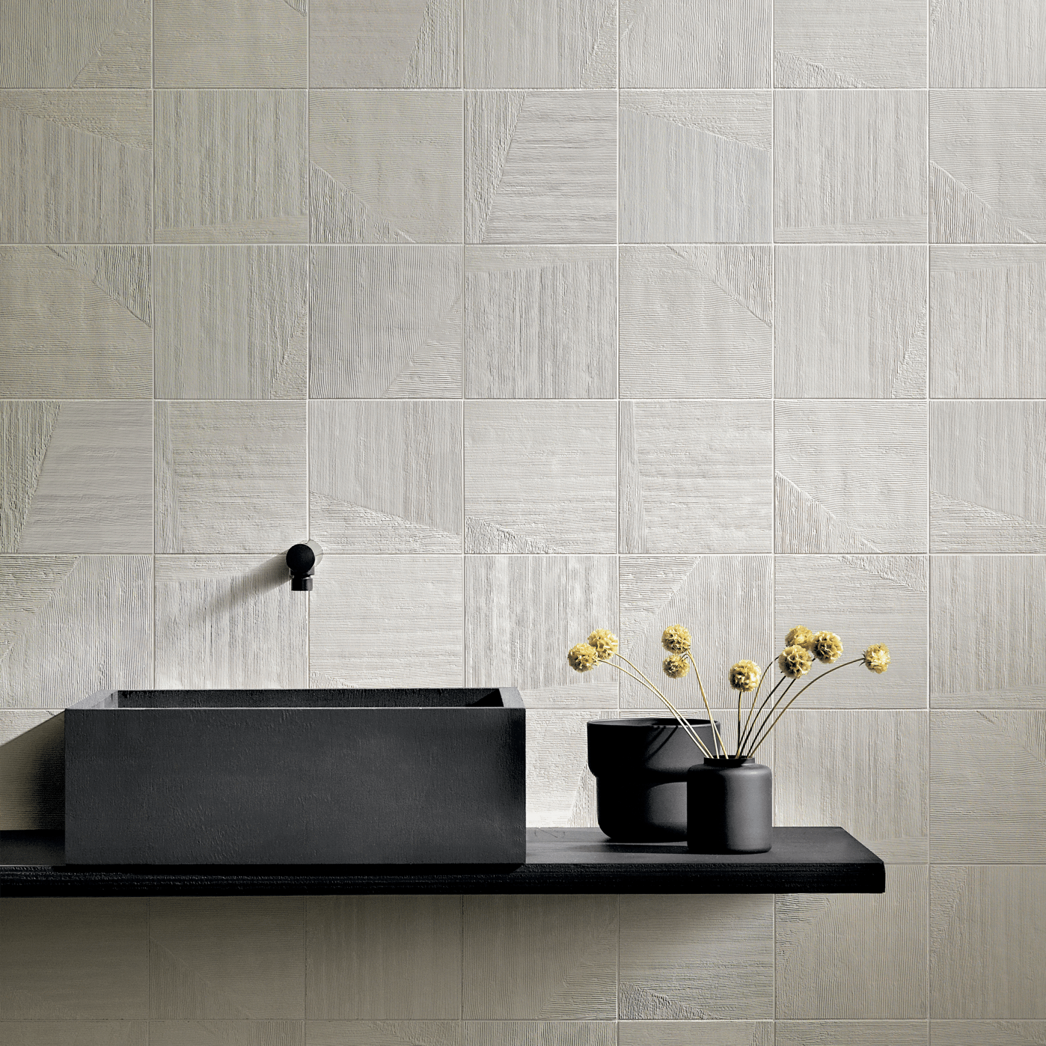 Ostracom Tapestry Beige 6.5x6.5 Porcelain Tile - Cemento Collection