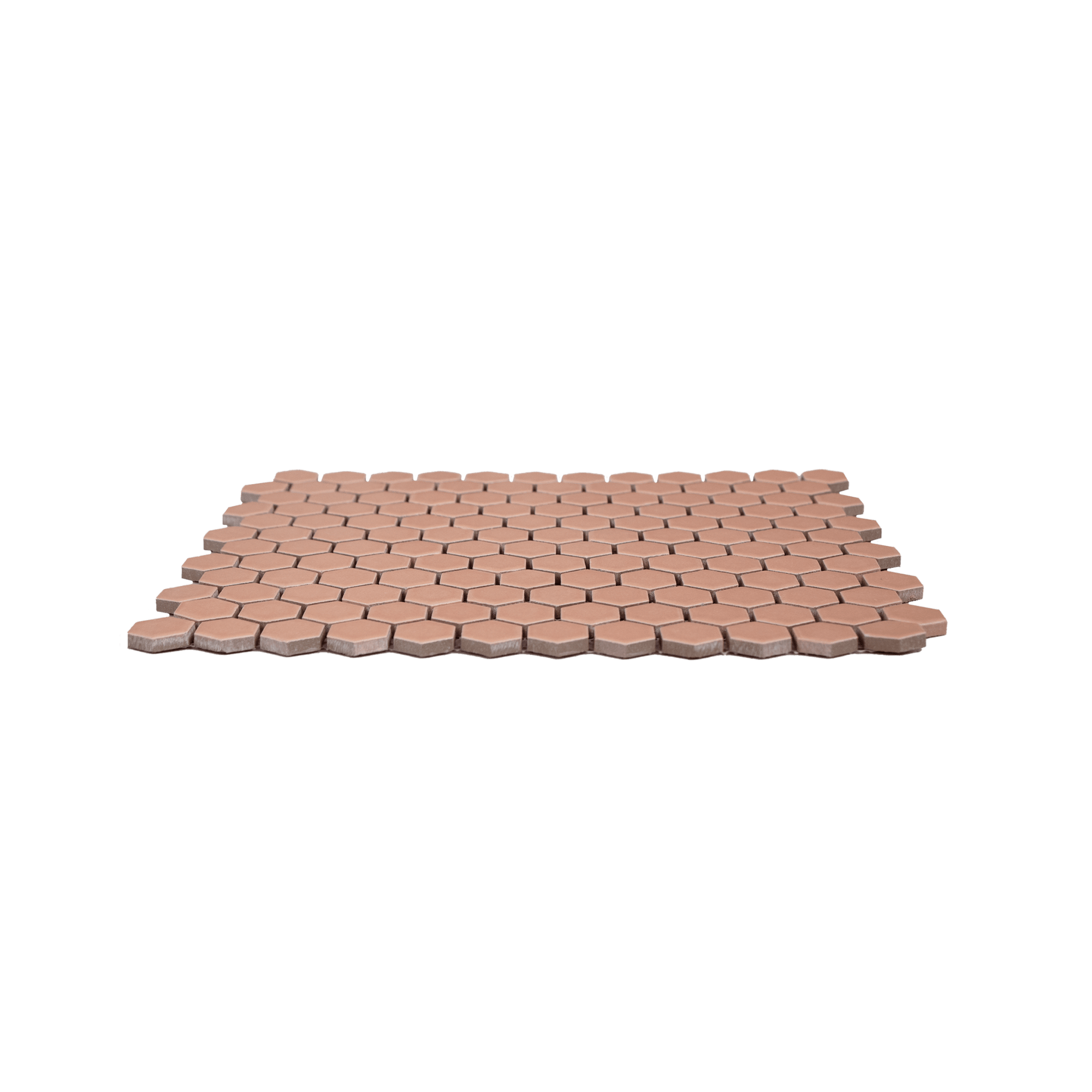 Peach 1" Hexagon Matte Porcelain Mosaic Tile - Cemento Collection