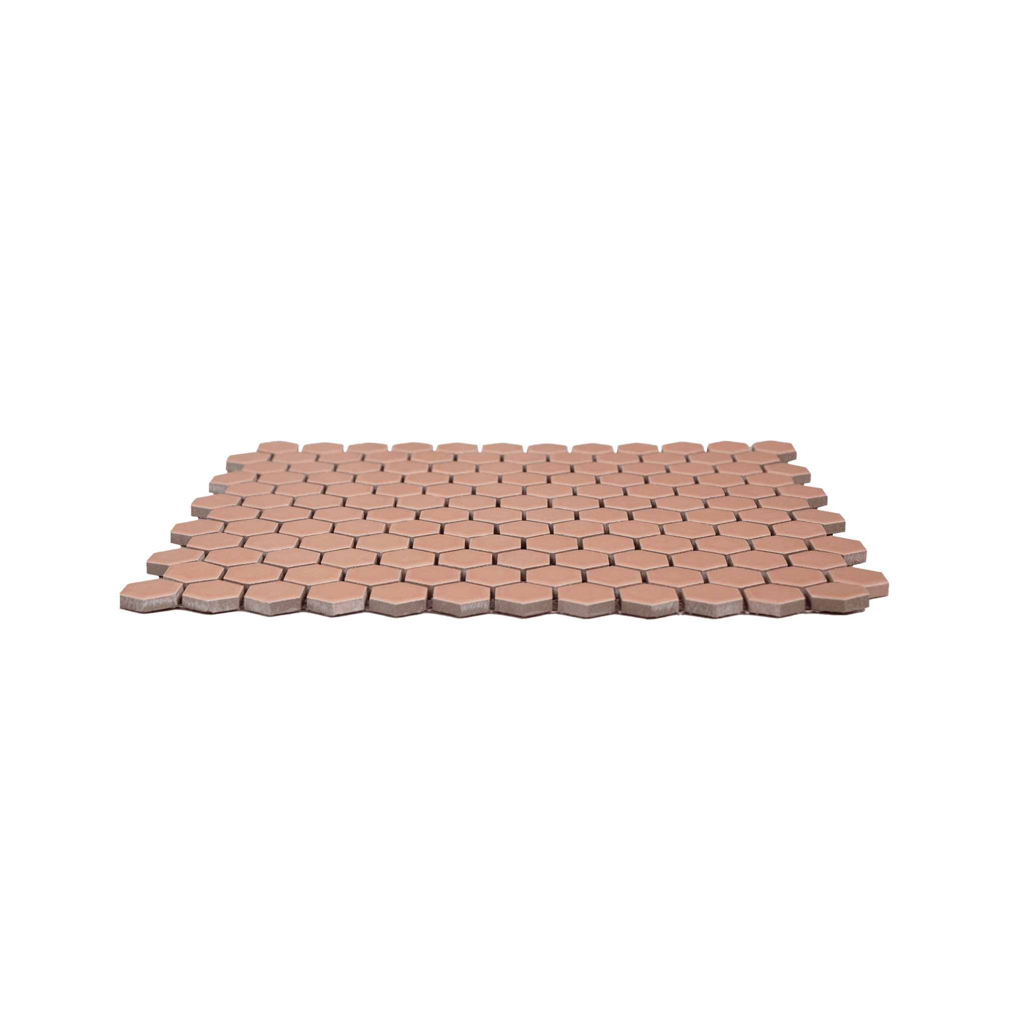 Peach 1" Hexagon Matte Porcelain Mosaic Tile - Cemento Collection
