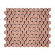 Peach 1" Hexagon Matte Porcelain Mosaic Tile - Cemento Collection