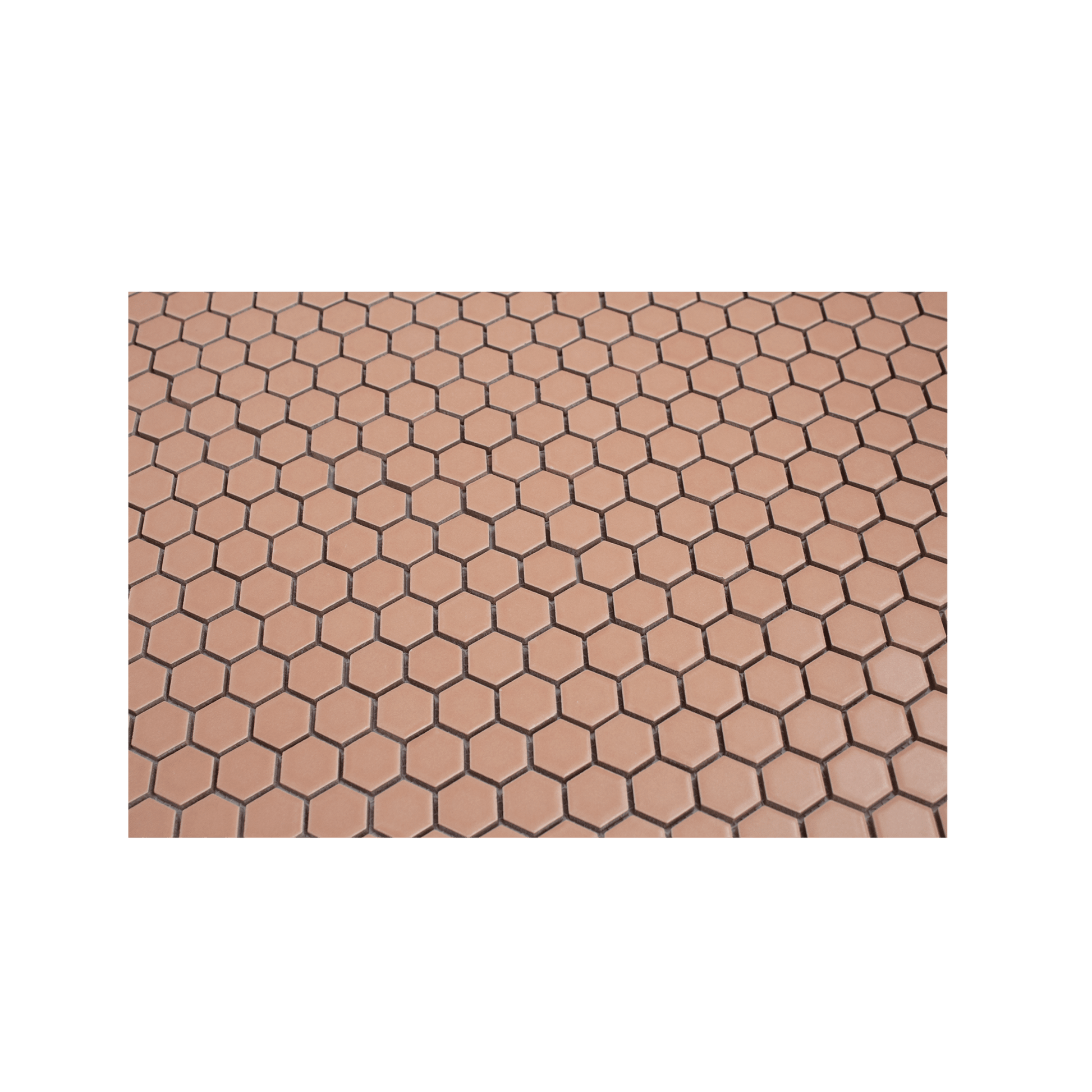 Peach 1" Hexagon Matte Porcelain Mosaic Tile - Cemento Collection