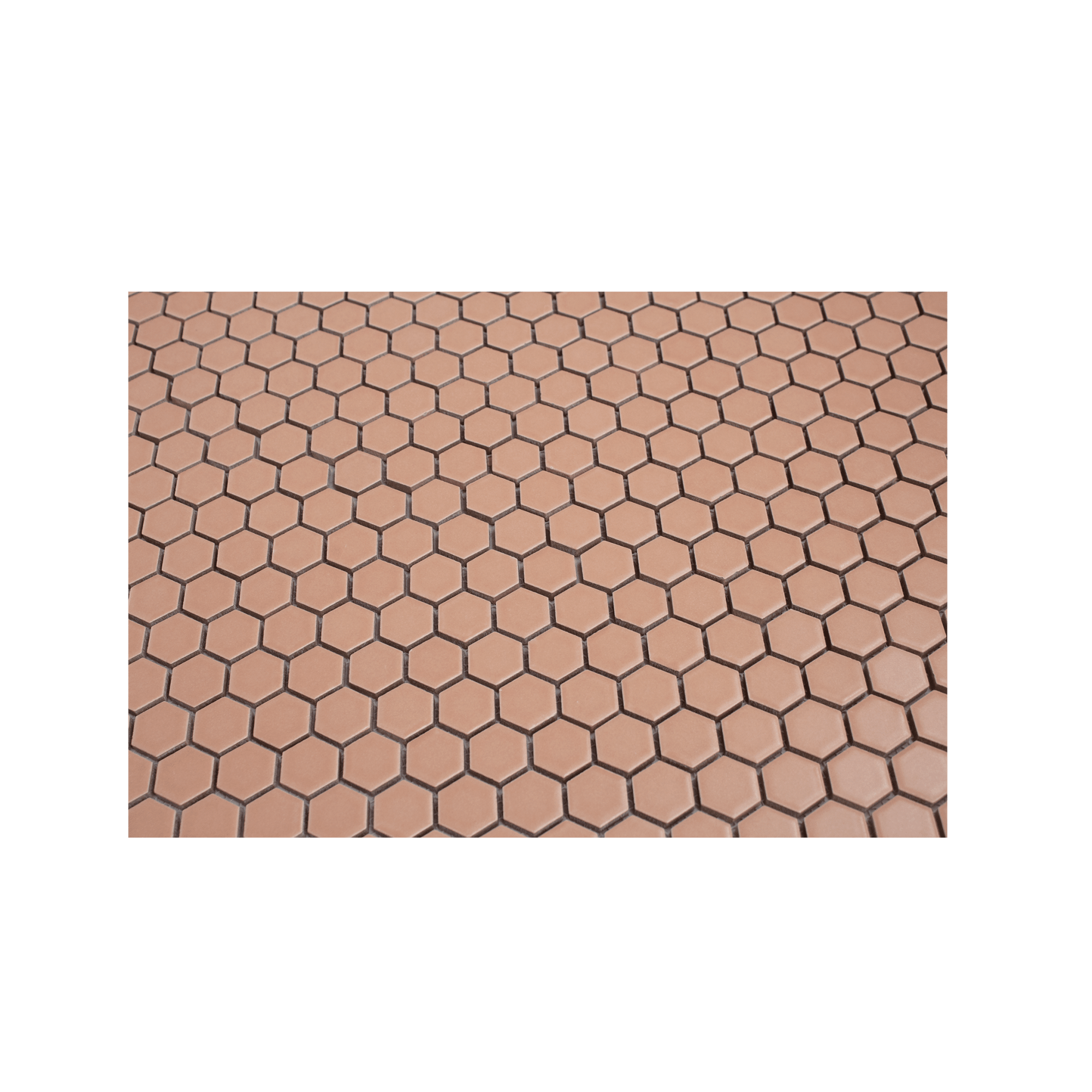 Peach 1" Hexagon Matte Porcelain Mosaic Tile - Cemento Collection