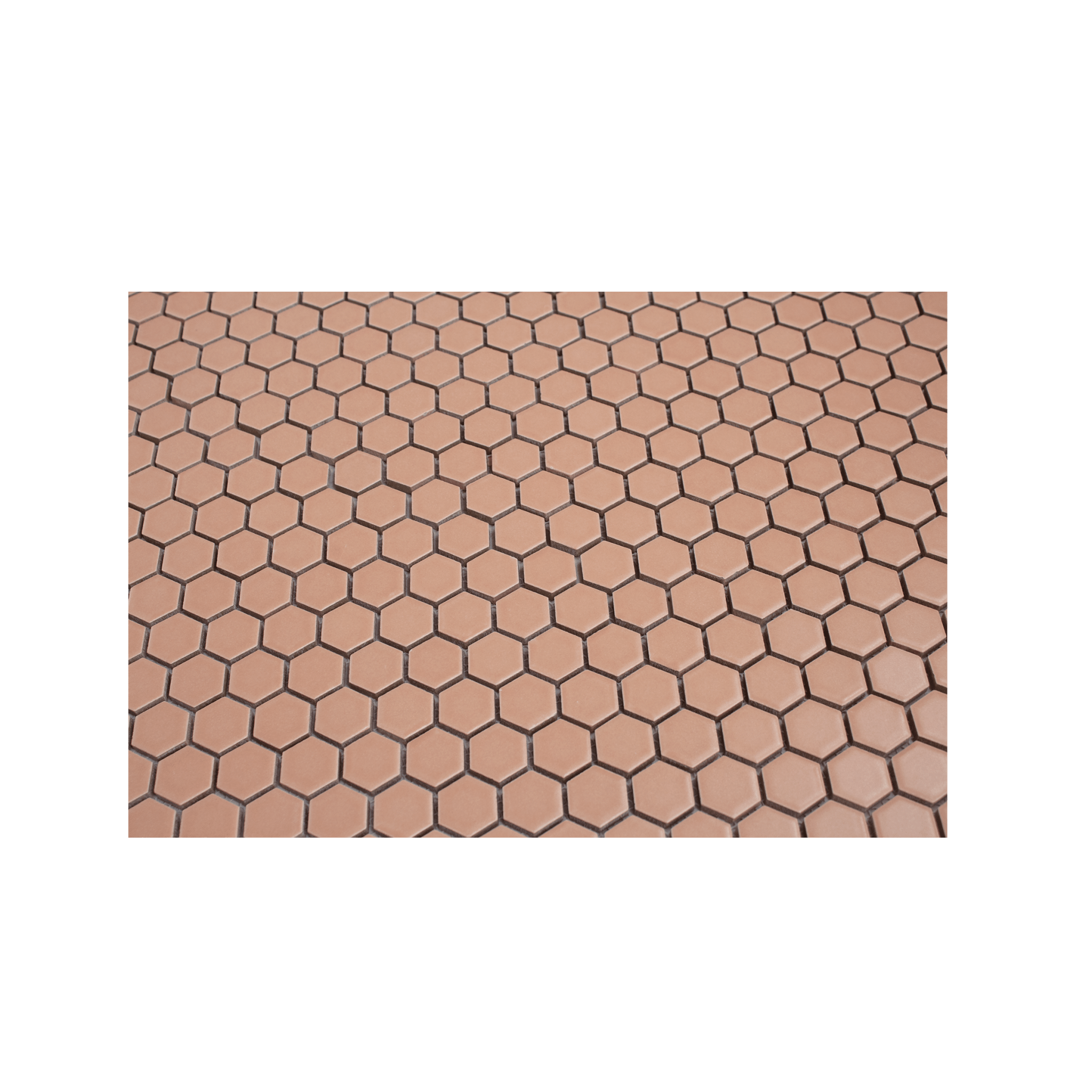 Peach 1" Hexagon Matte Porcelain Mosaic Tile - Cemento Collection