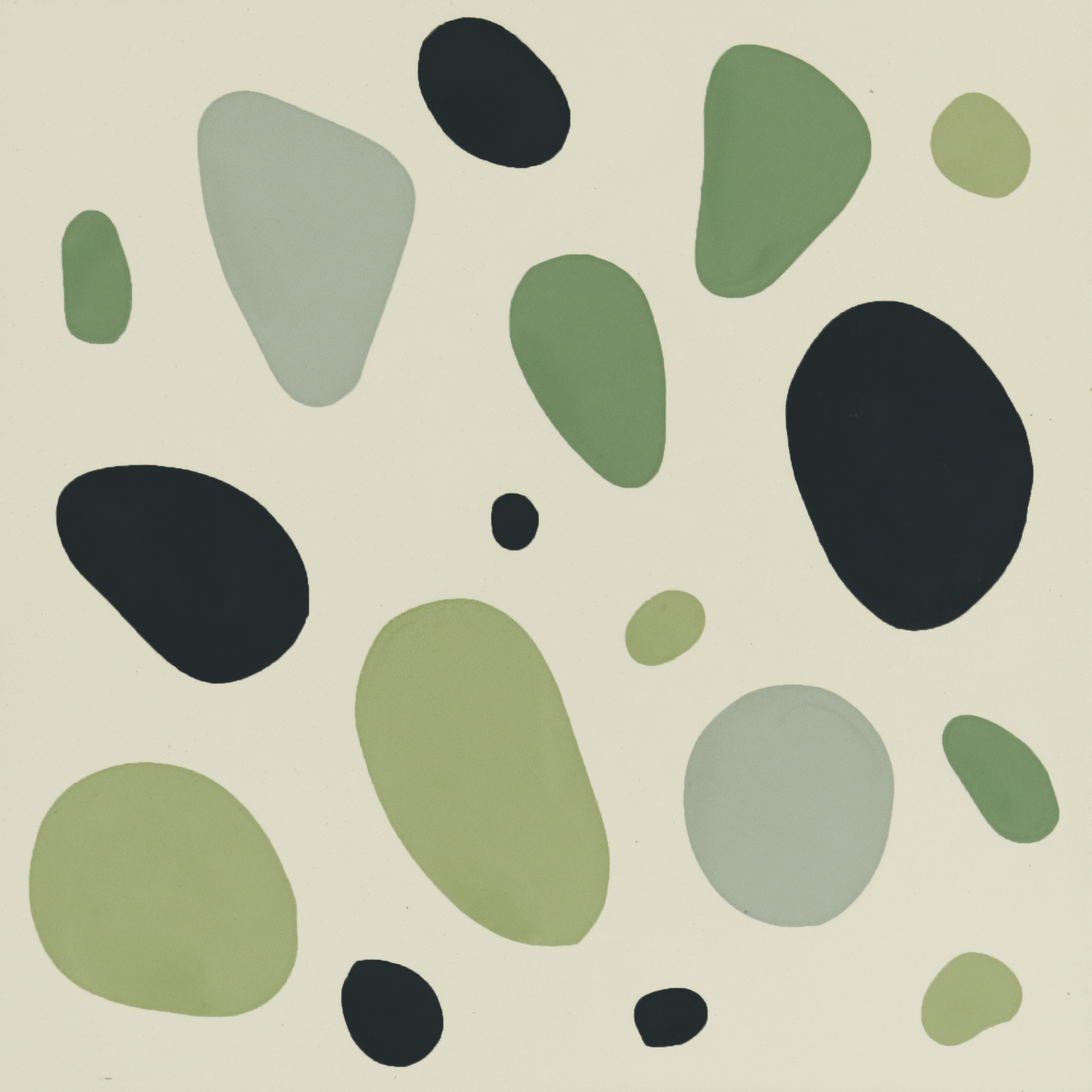 Pebble Green Cement Tile - Cemento Collection